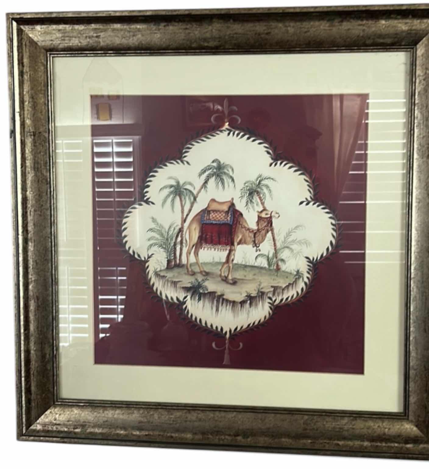 Photo 1 of FRAME PRINT ARTWORK  IS TITLED “DRESSED CAMEL” BY ARTIST JANICE M BROOKS 26 1/2“ x H26 1/2“
