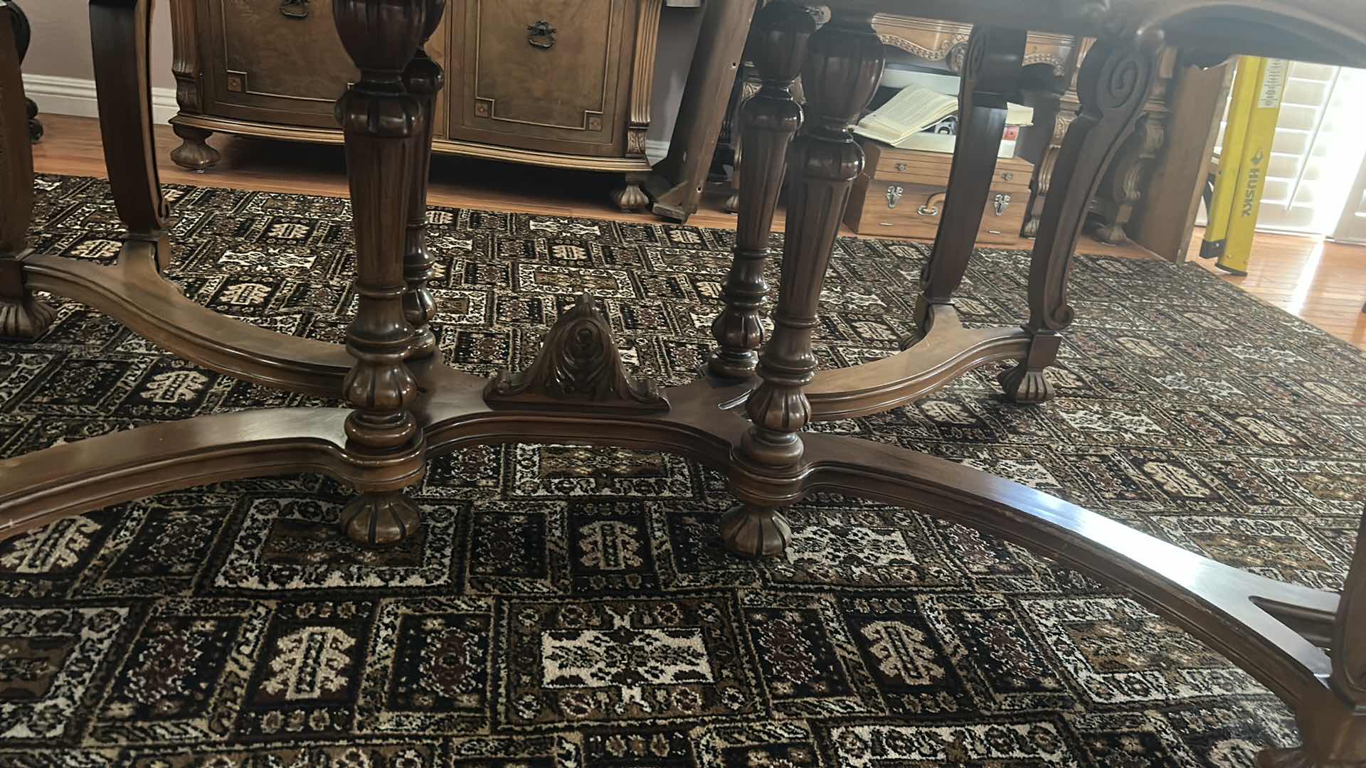 Photo 1 of ANTIQUE ROCKFORD FURNITURE INDUSTRY, WALNUT DINING TABLE FROM THE EARLY 1900S. 87 1/2“ x 46“ x H 30 1/2“ PLUS 18”LEAF  $2400