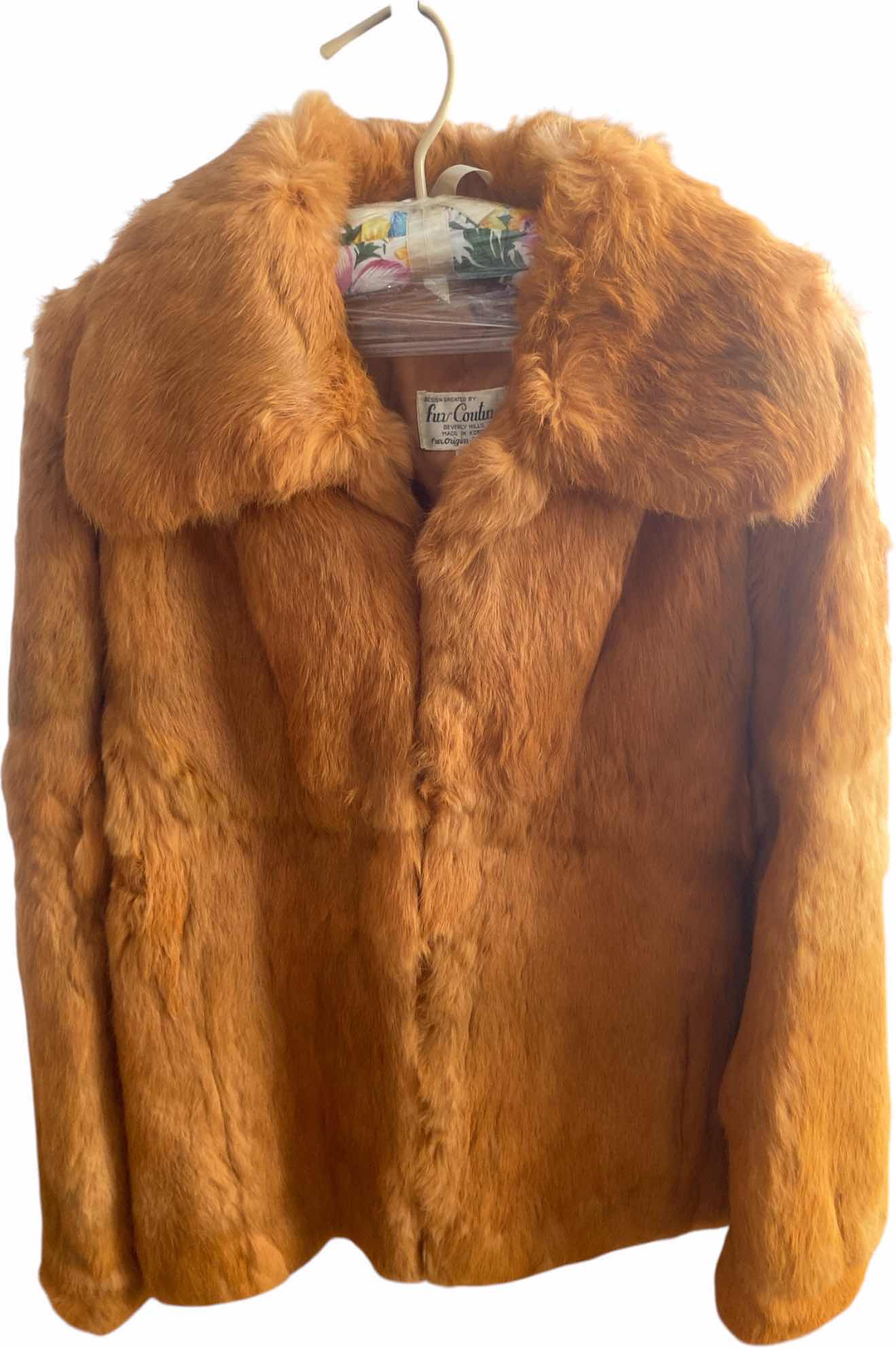 Photo 1 of WOMENS RED FUR COAT SIZE MEDIUM