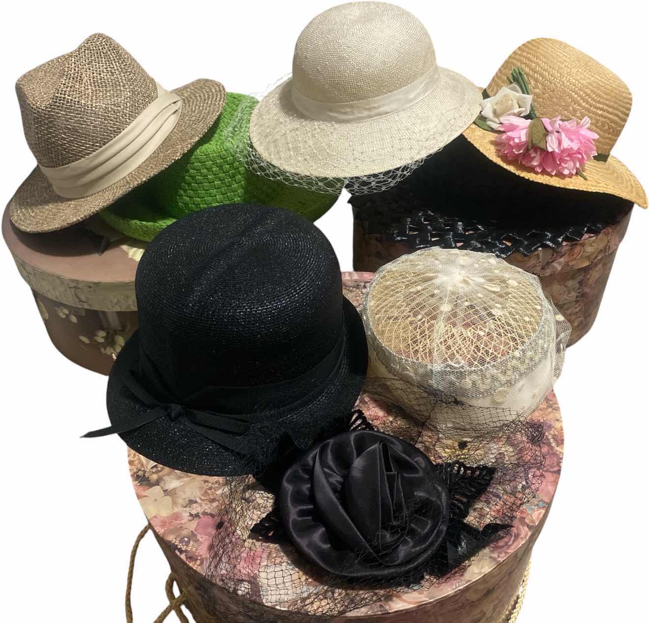 Photo 1 of 8-WOMEN’S HATS WITH 3  BOXES