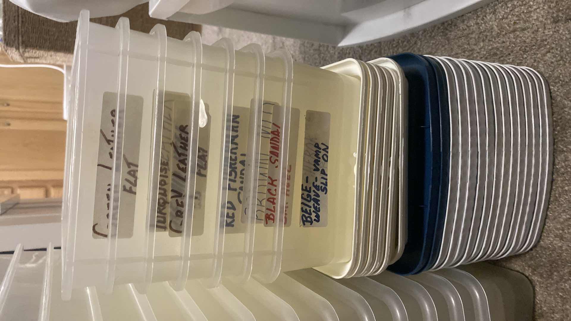 Photo 1 of 22-PLASTIC SHOE BOXES