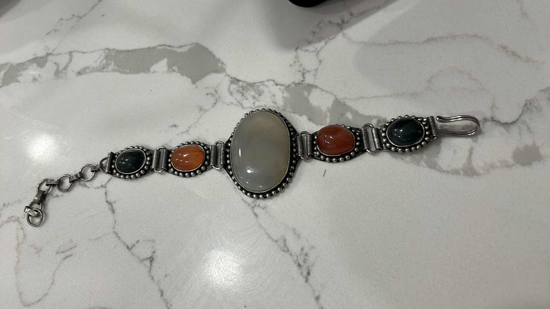 Photo 1 of SOUTHWESTERN ARTISAN JEWELRY FEATURING A MATCHING SET OF MULTI GEMSTONE STATEMENT PIECES