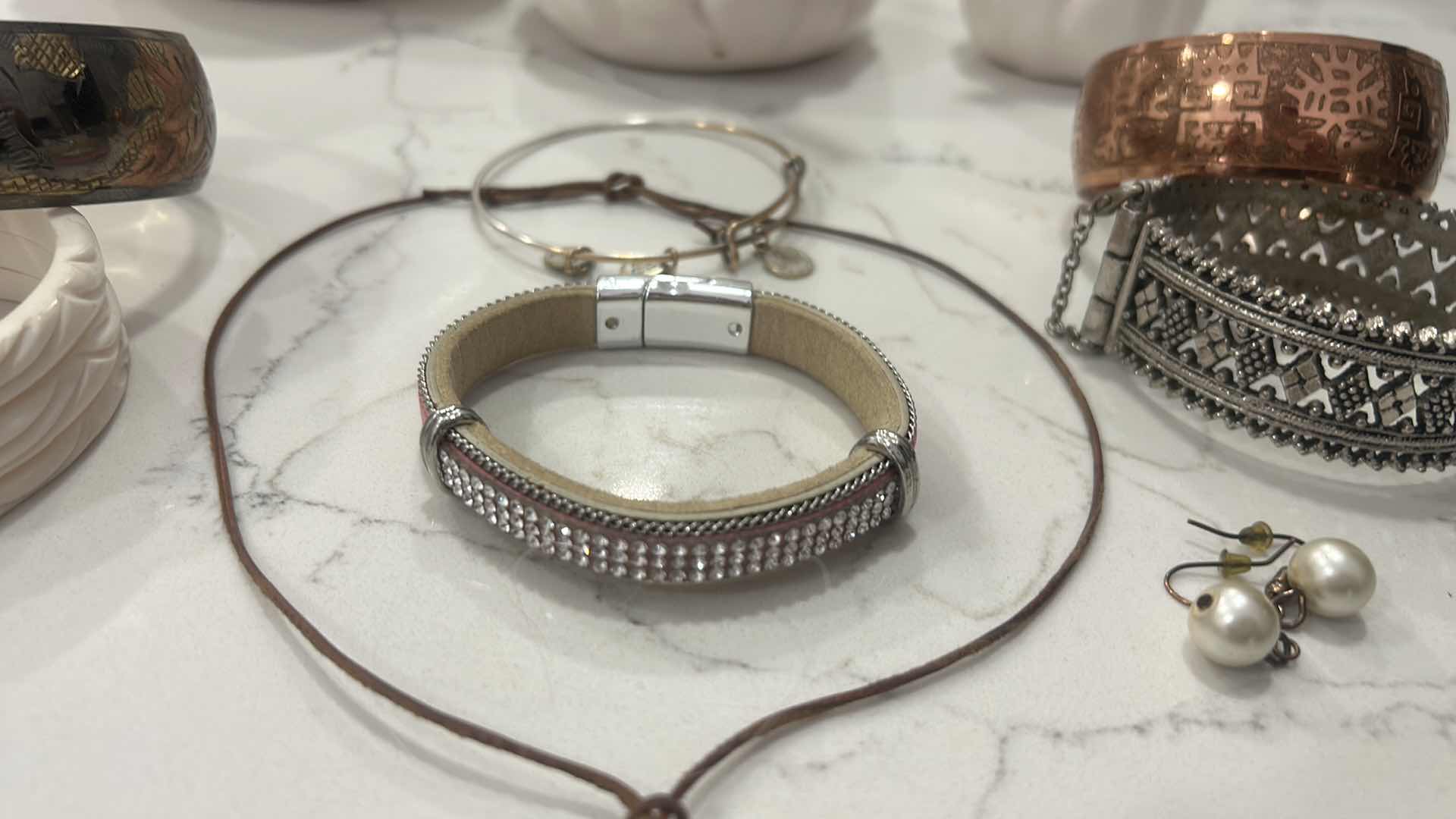 Photo 1 of BRACELETS, EARRINGS, AND NECKLACE