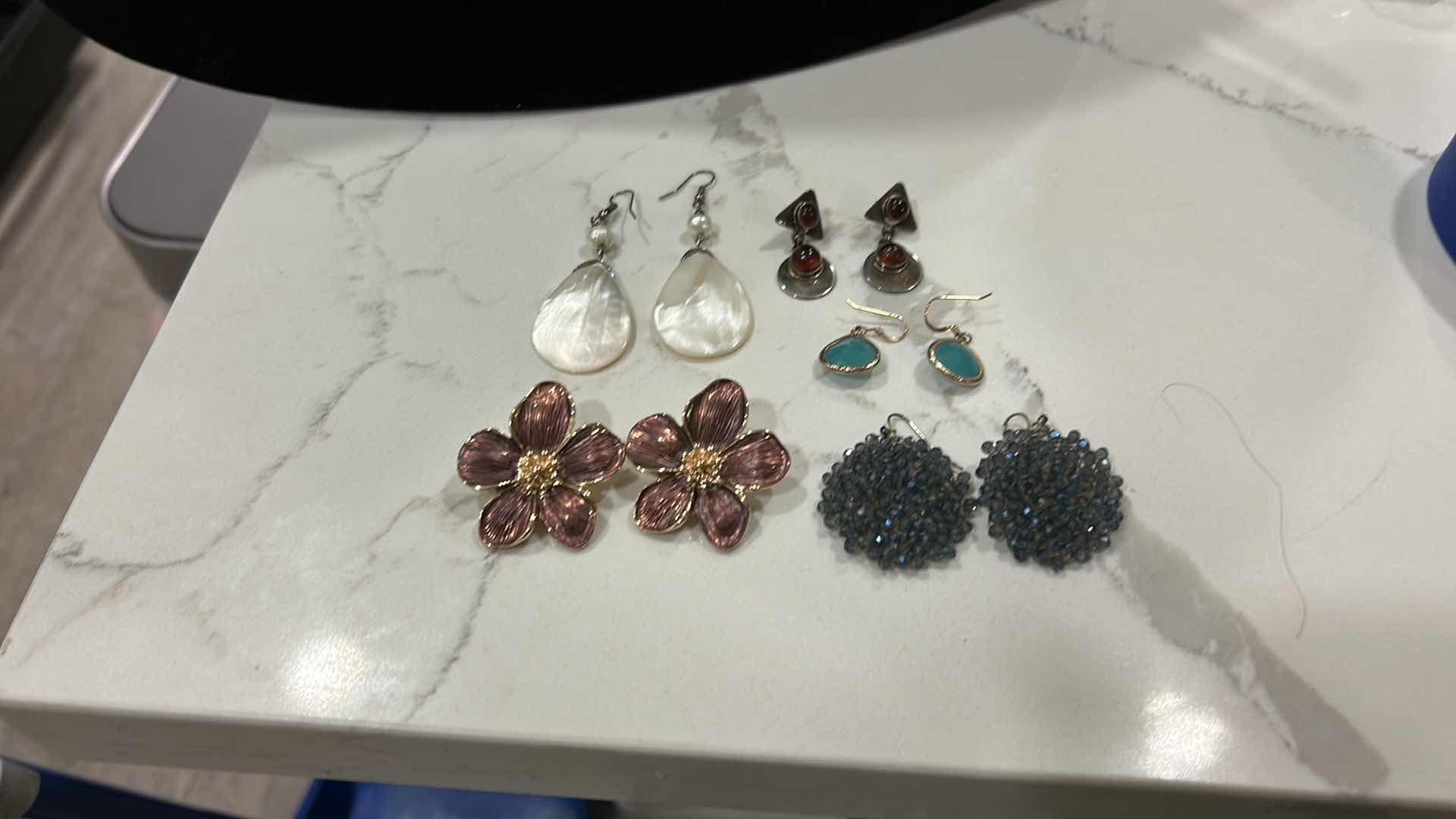 Photo 1 of JEWELRY -FIVE PAIRS OF EARRINGS