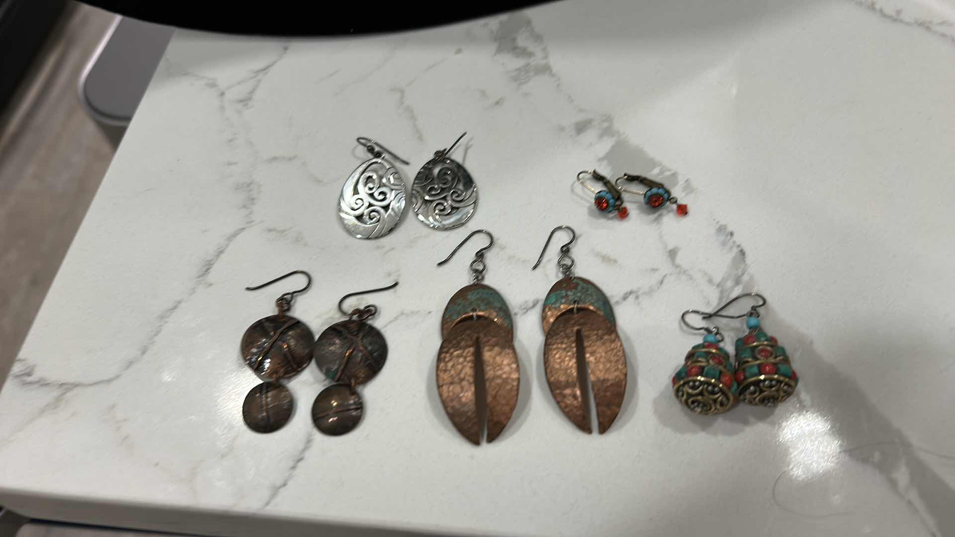 Photo 1 of JEWELRY – FIVE PAIR OF EARRINGS