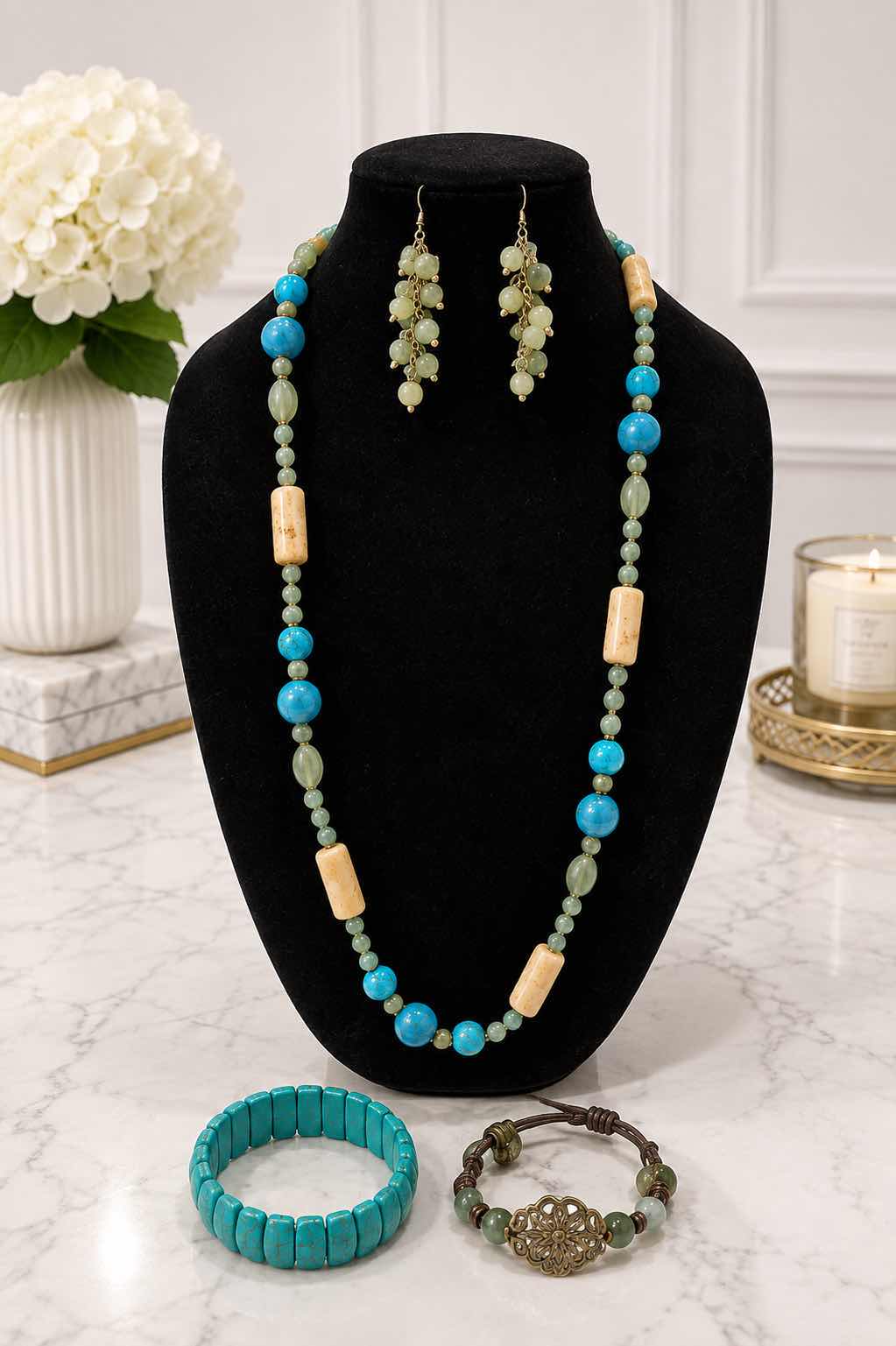 Photo 1 of JEWELRY- NECKLACE, BRACELETS AND EARRINGS