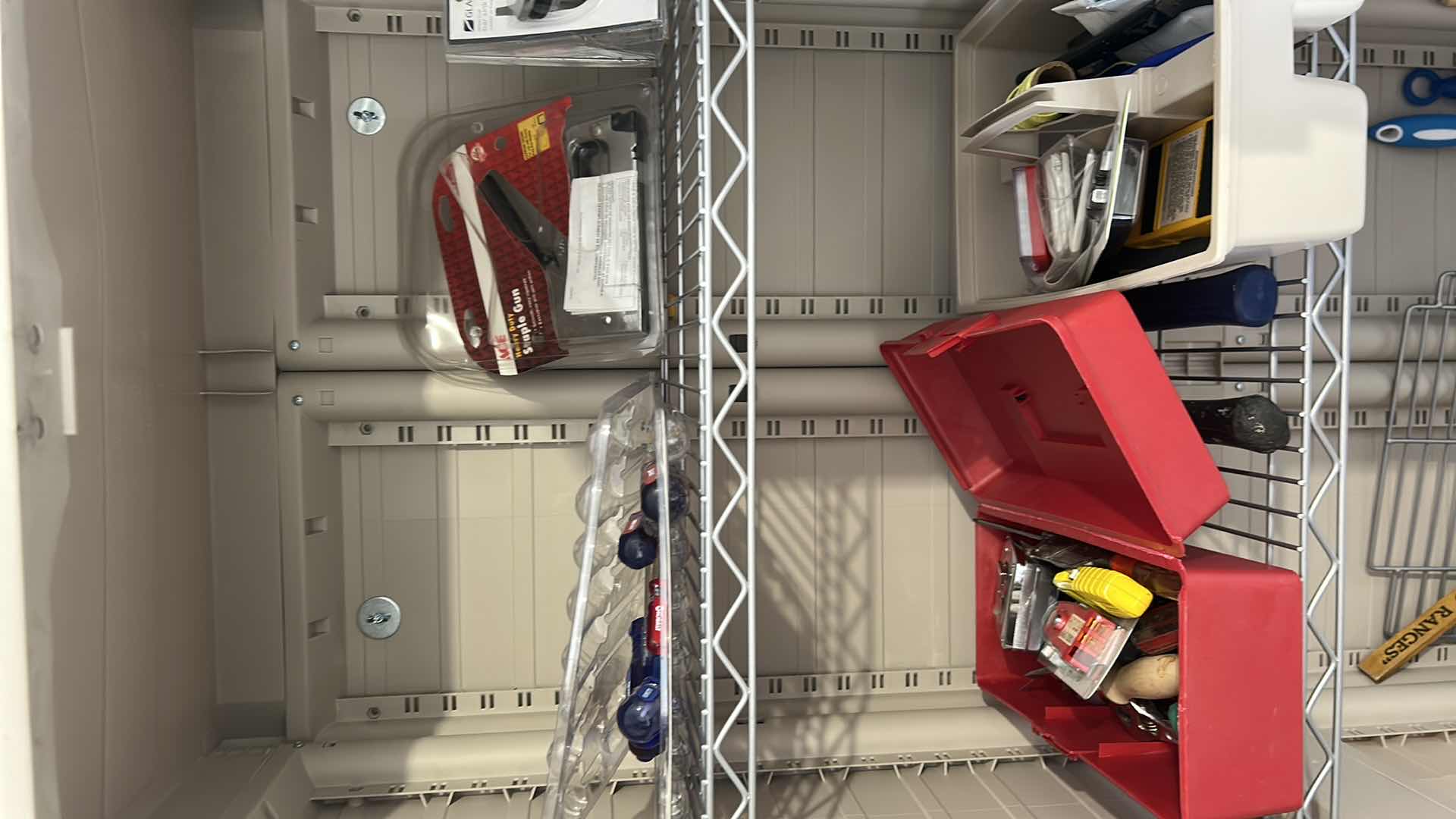 Photo 1 of CONTENTS OF GARAGE CABINET TOOLS