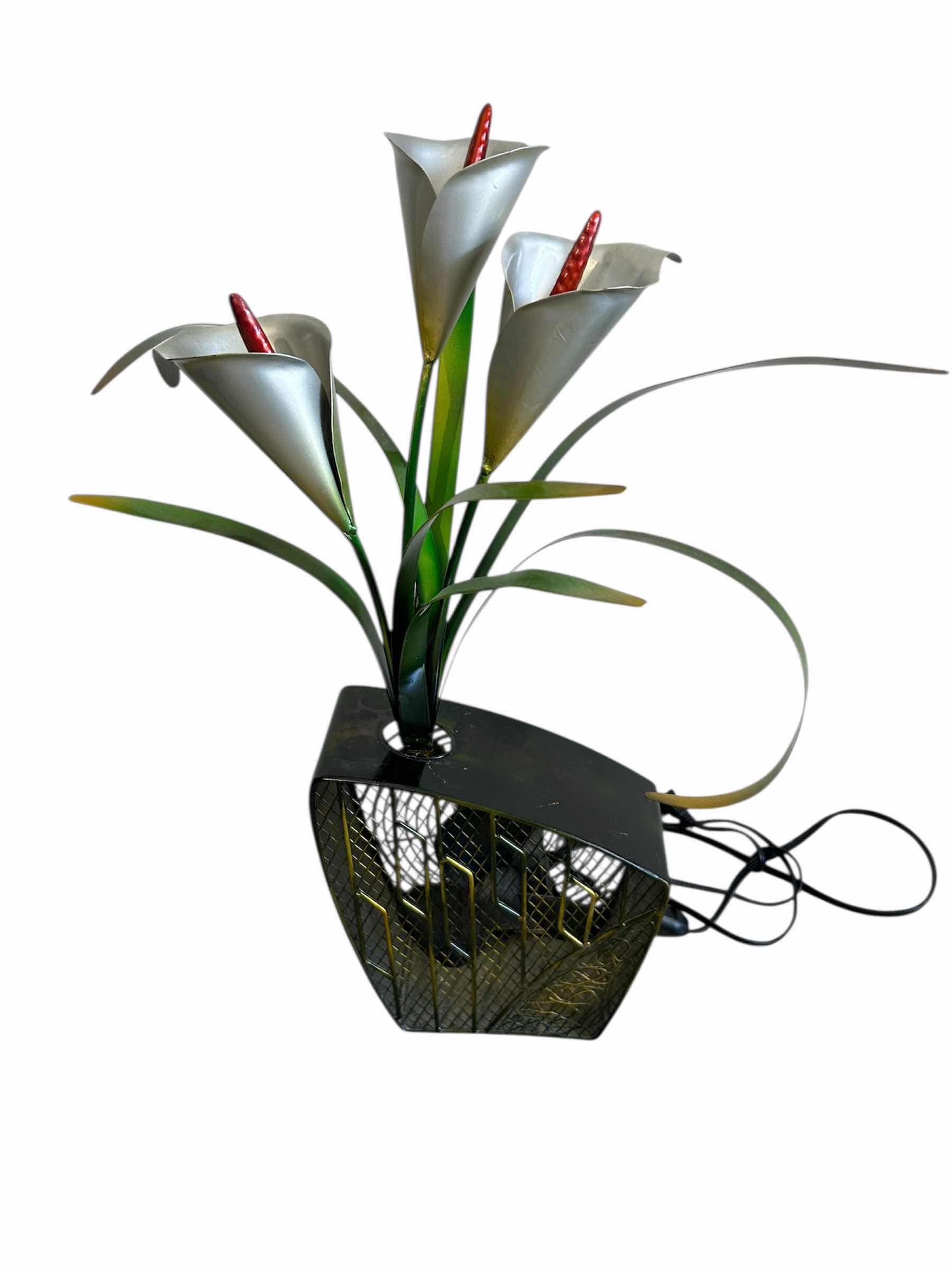 Photo 1 of DECO BREEZE CALLA LILIES FIGURINE FAN