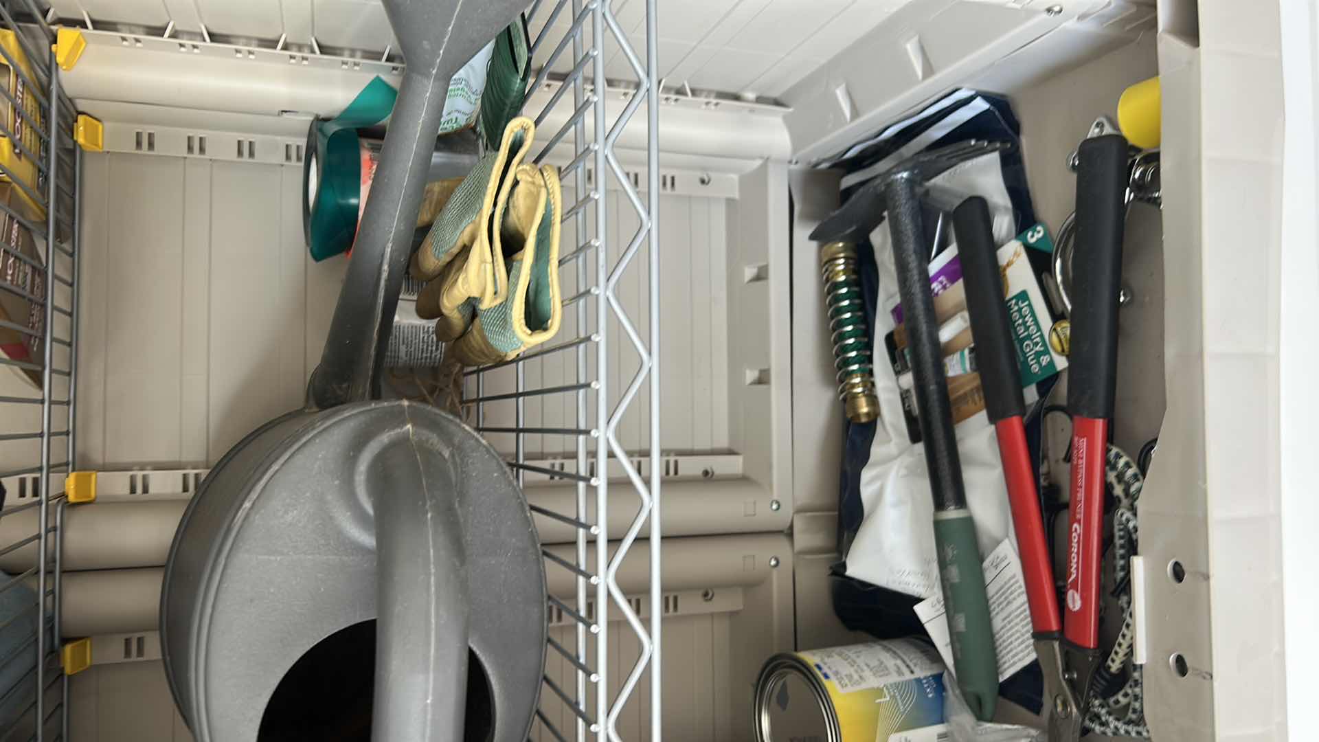 Photo 1 of CONTENTS OF GARAGE CABINET PAINT BRUSH TOOLS