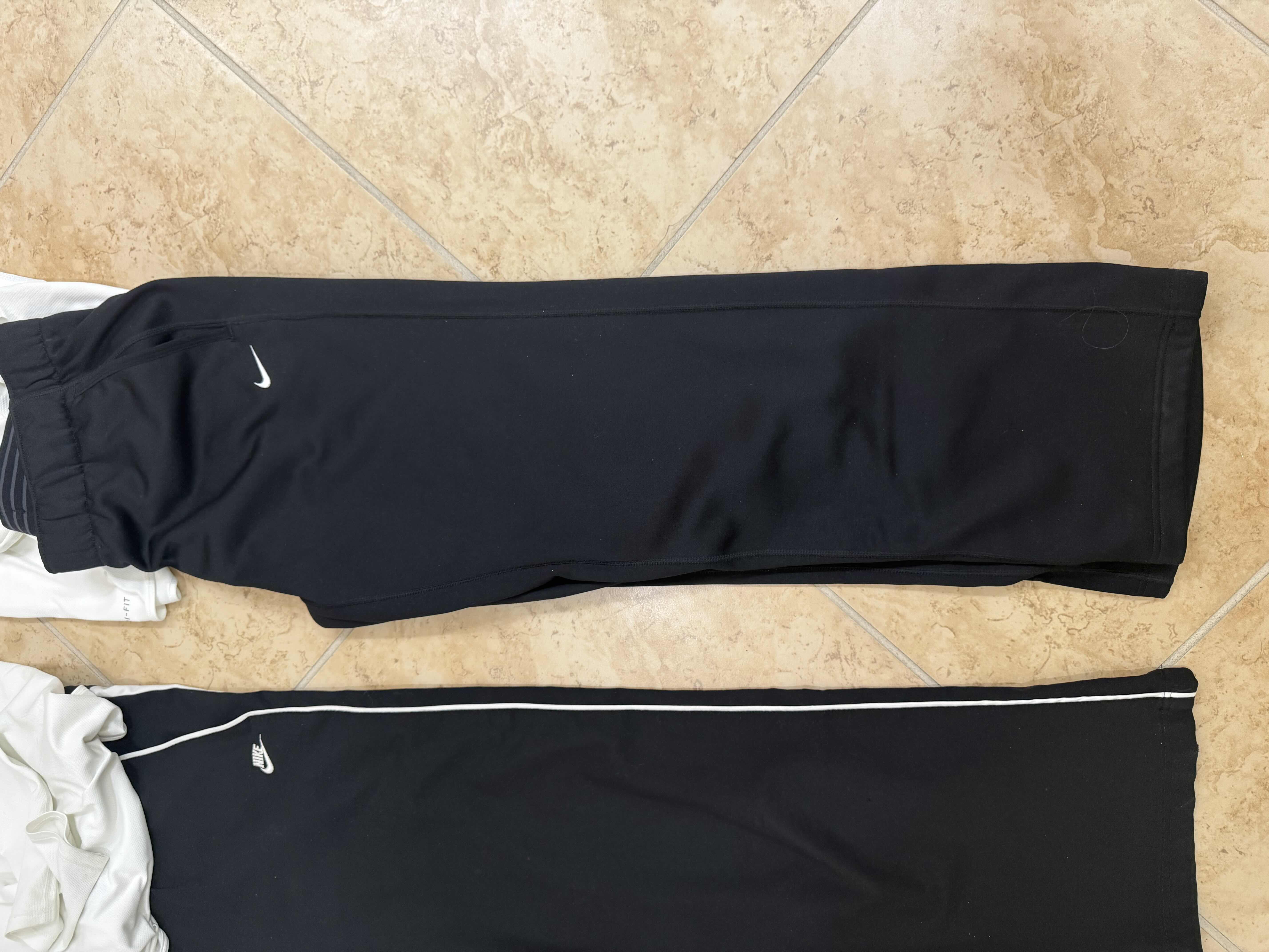 Photo 1 of 2-NIKE BLACK SWEATPANTS (M), 2 NIKE WHITE LONG SLEEVES FIT & DRY SHIRTS (M)
