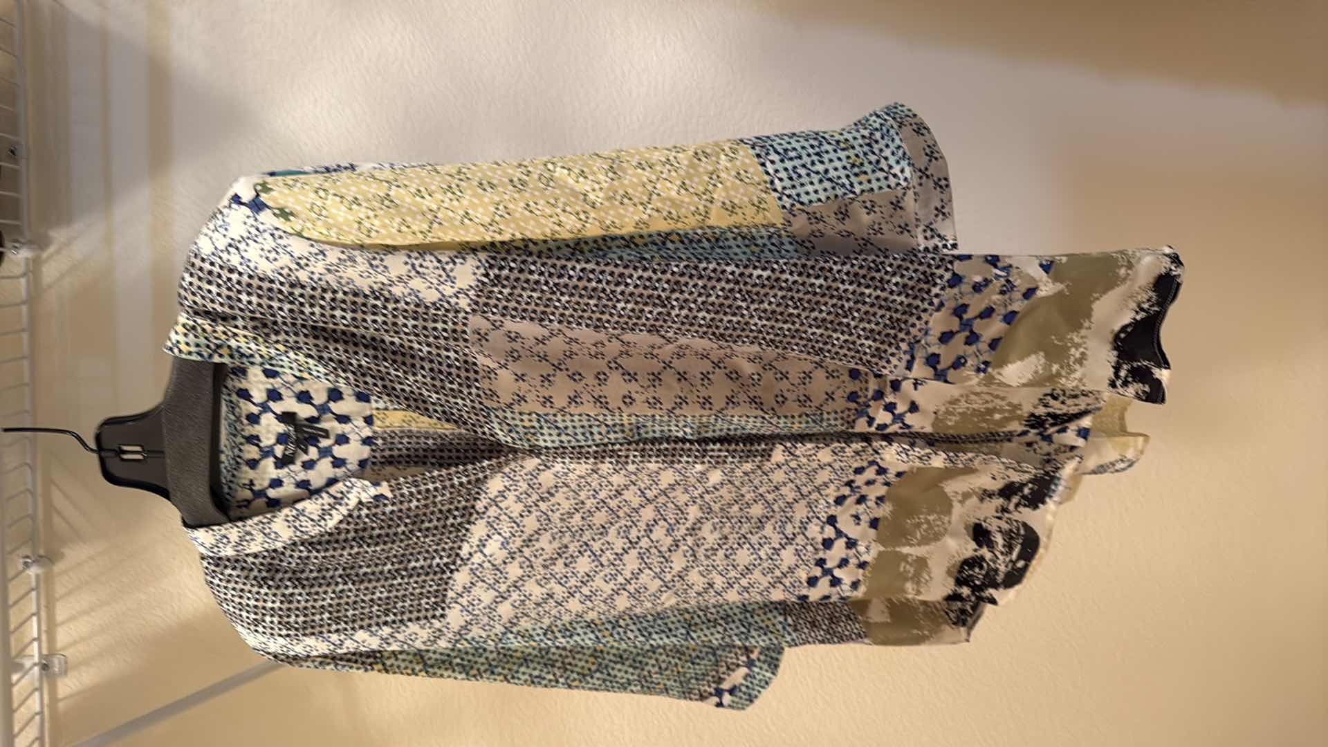 Photo 1 of NIC + ZOE SILK PATCHWORK PRINT BLOUSE (S)