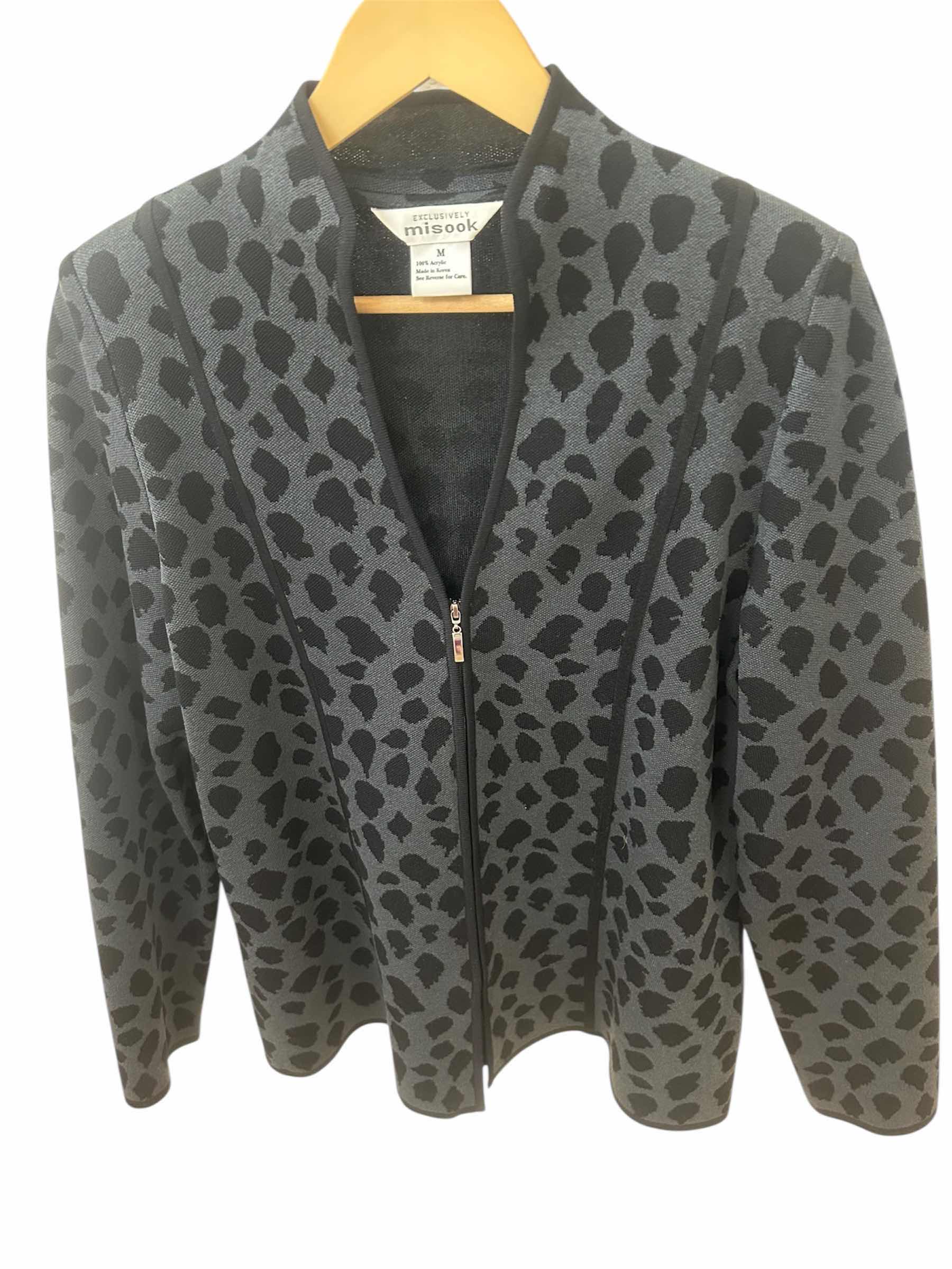 Photo 1 of MISOOK ANIMAL PRINT ZIP UP CARDIGAN SIZE M