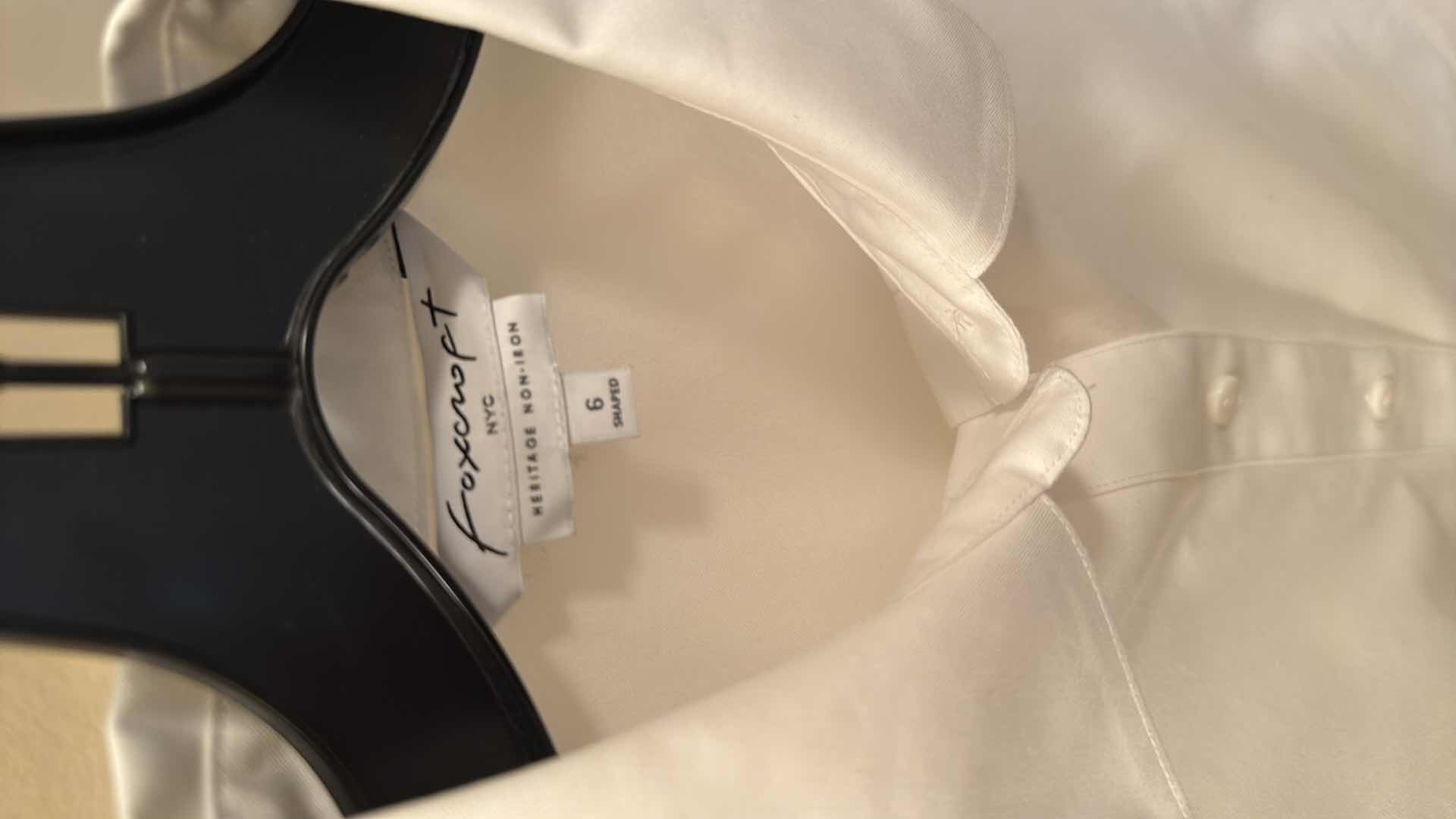 Photo 1 of FOXCROFT NYC WHITE TUXEDO STYLE BLOUSE (6)