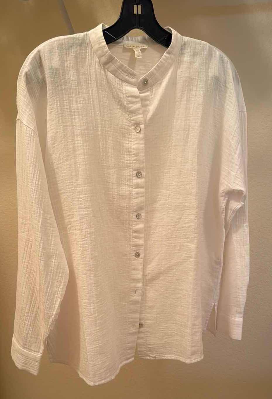 Photo 1 of EILEEN FISHER WHITE GAUZE BLOUSE (SP)