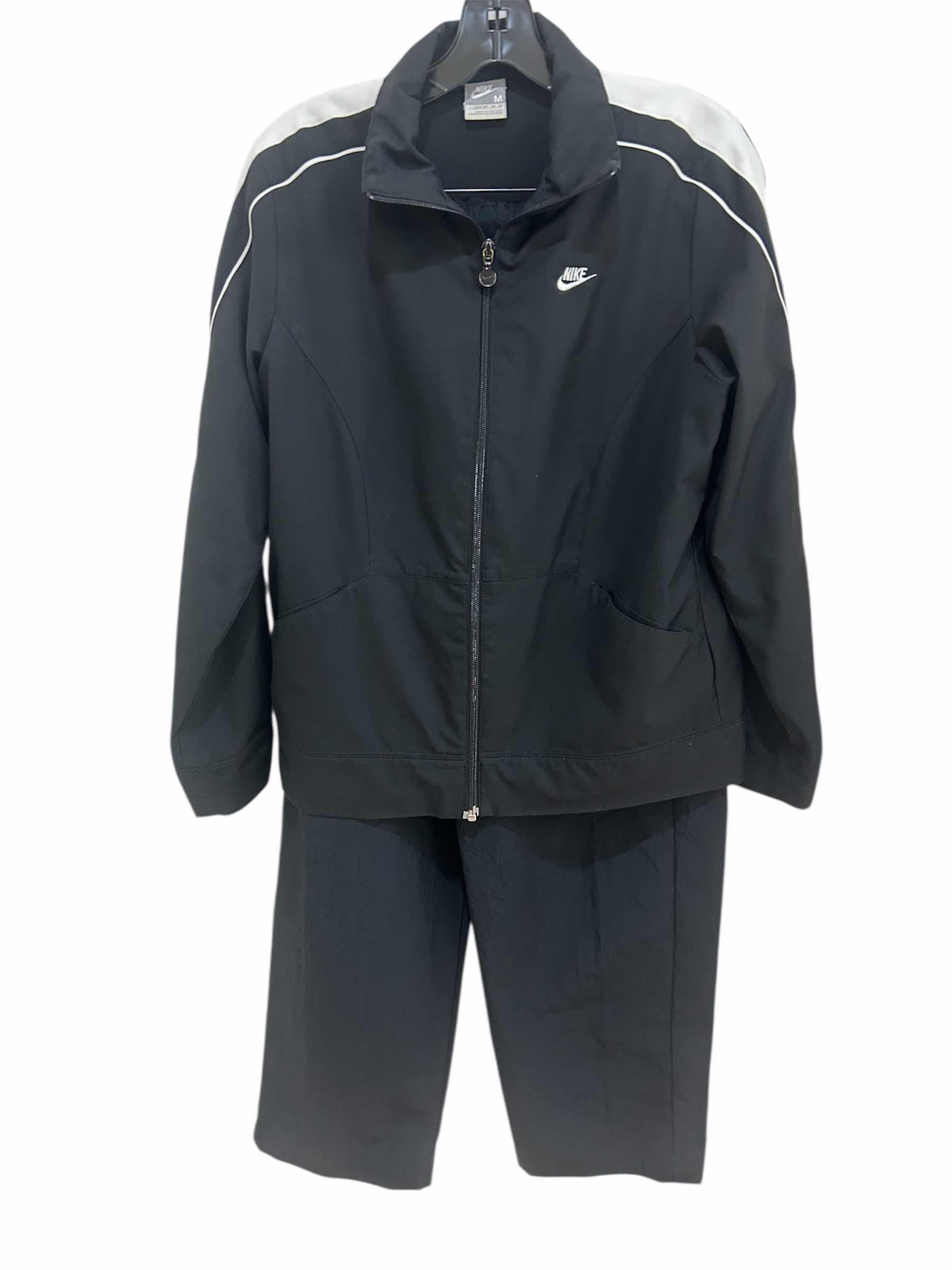 Photo 1 of NIKE DRI FIT BLACK WHITE SPRING TRACK SET (SIZE M)