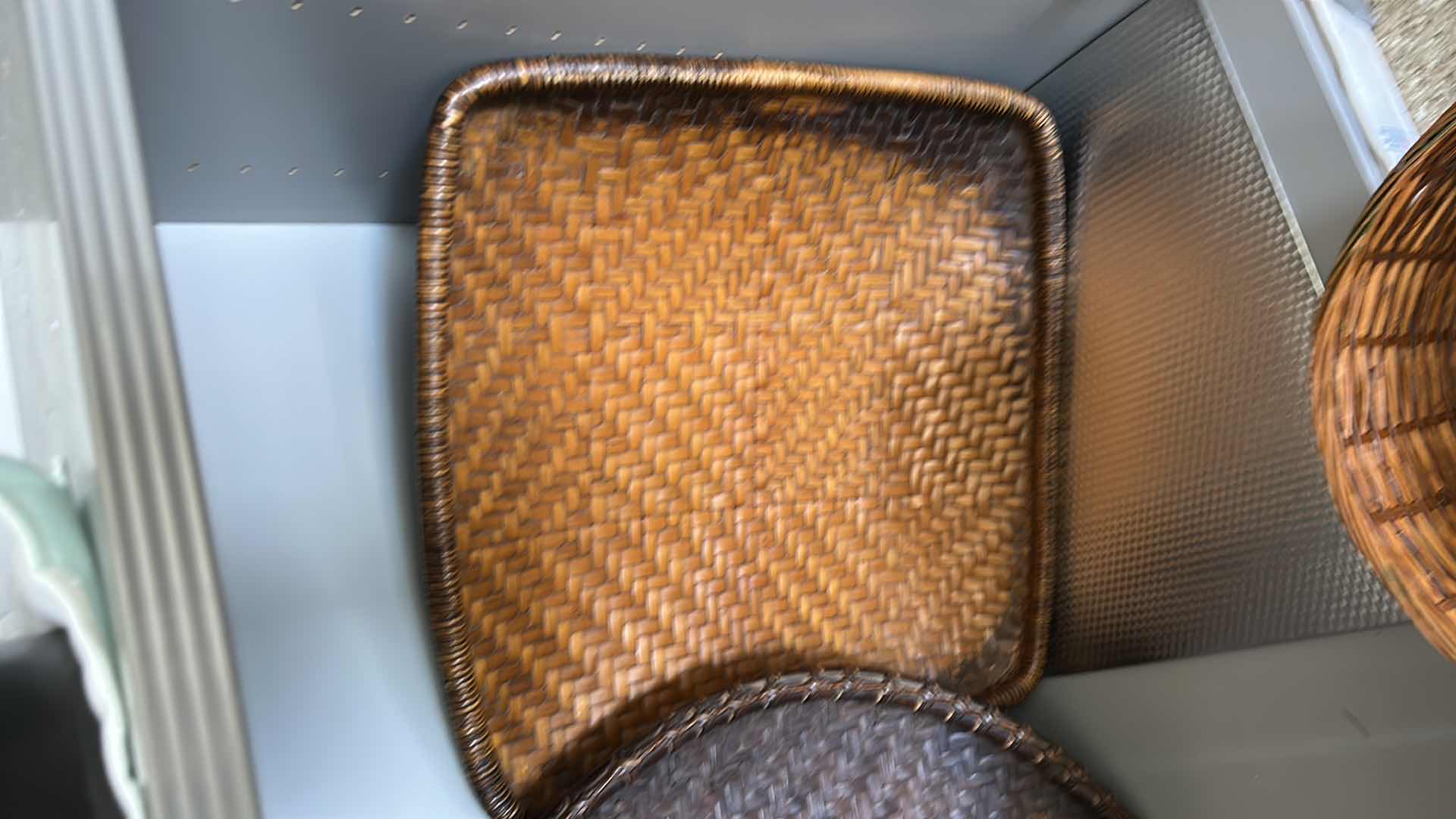 Photo 1 of 2- RATTAN BASKETS DECORATIVE RATTAN WALL