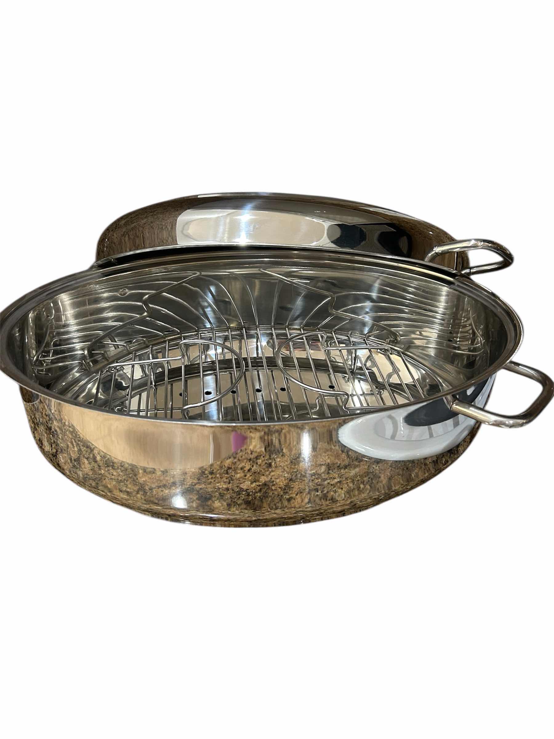 Photo 1 of CAMERONS STEEL ROASTING PAN 18" JUMBO ROASTER