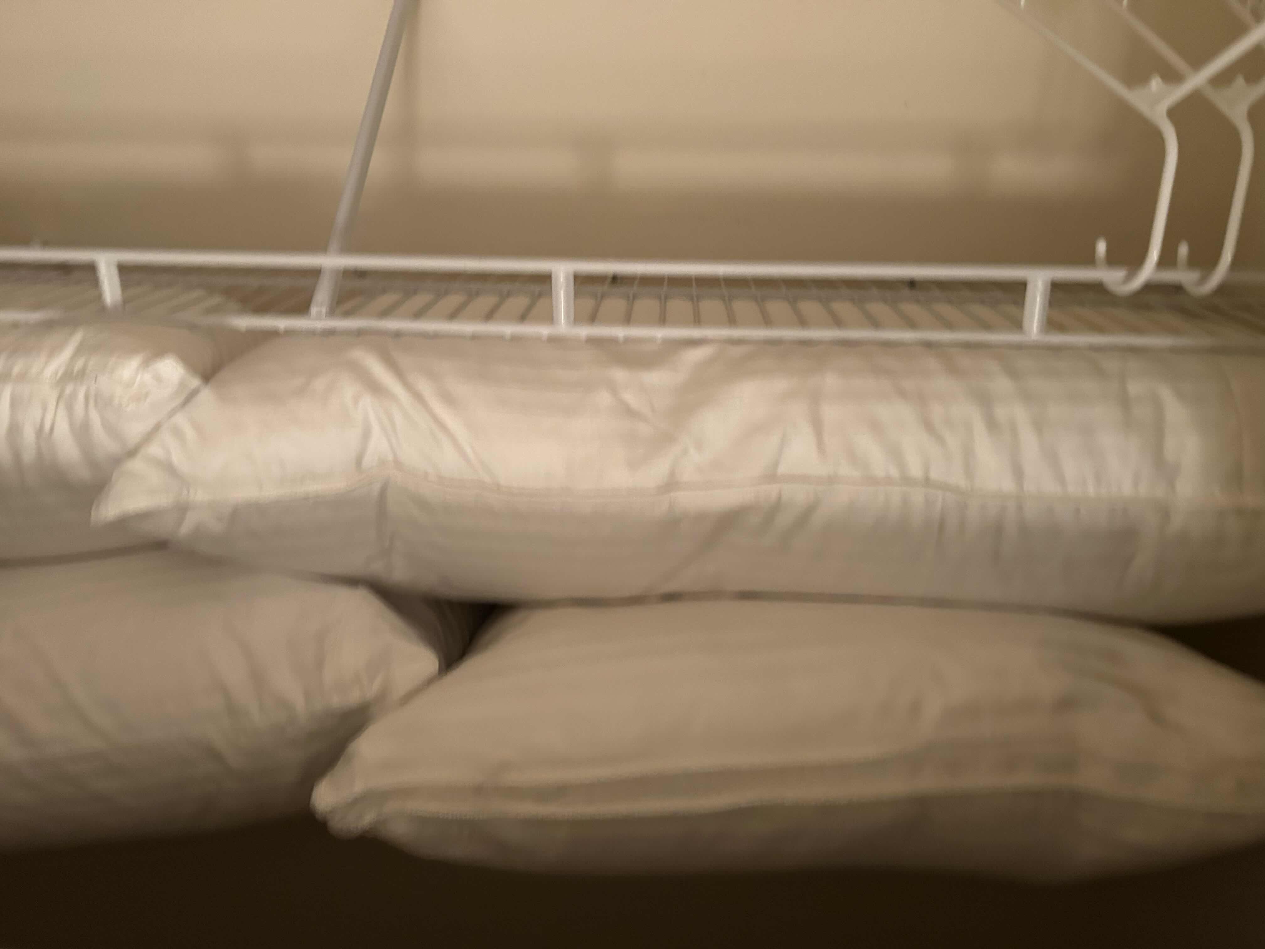 Photo 1 of CONTENTS OF CLOSET WHITE BEDDING