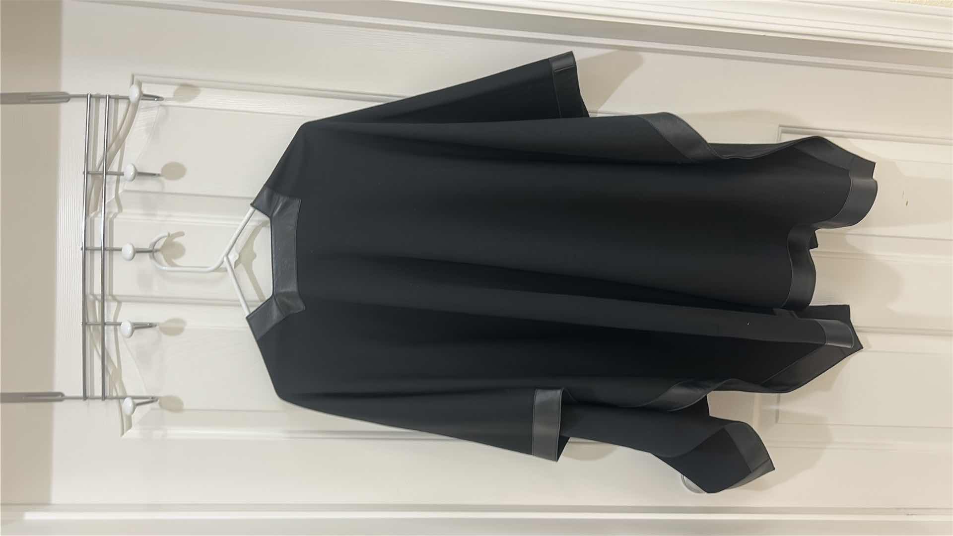 Photo 1 of BLACK CAPE WITH FAUX LEATHER TRIM