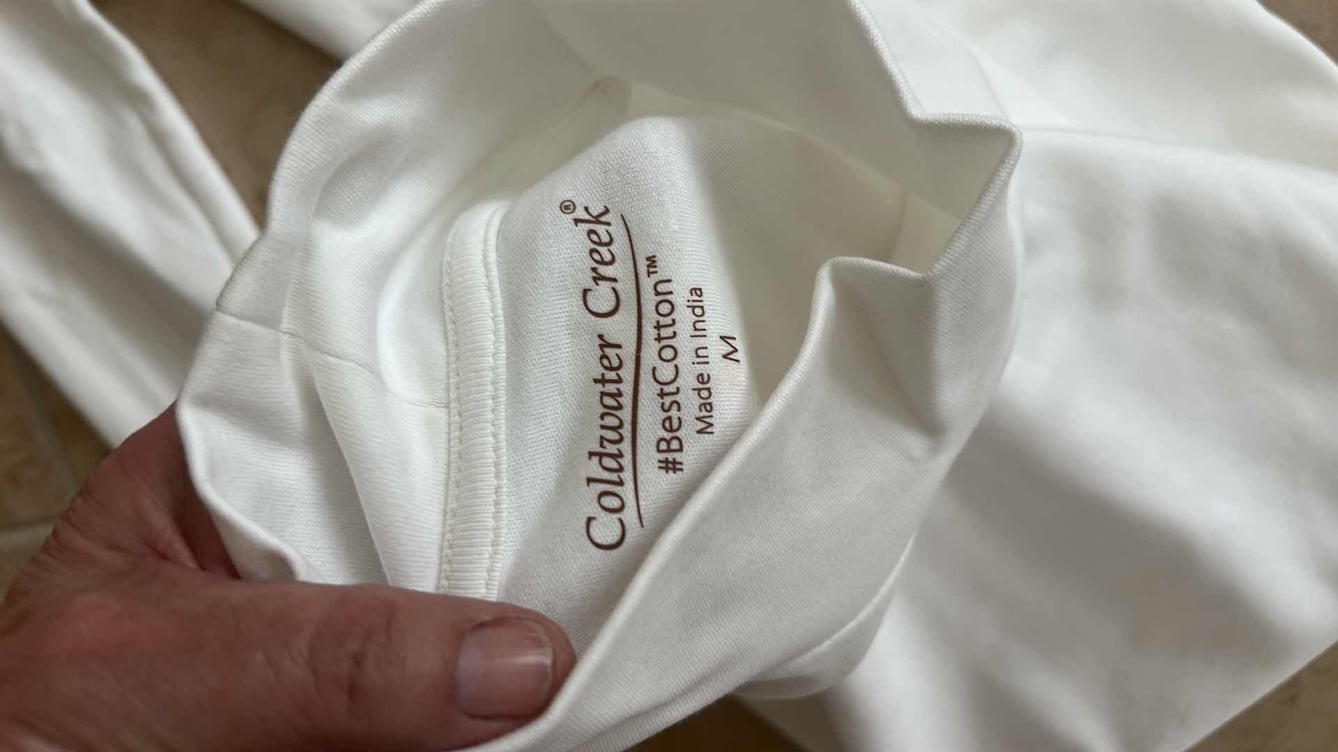 Photo 1 of 2 LONG SLEEVE COLDWATER CREEK  WHITE MOCK NECK TOPS SIZE MED