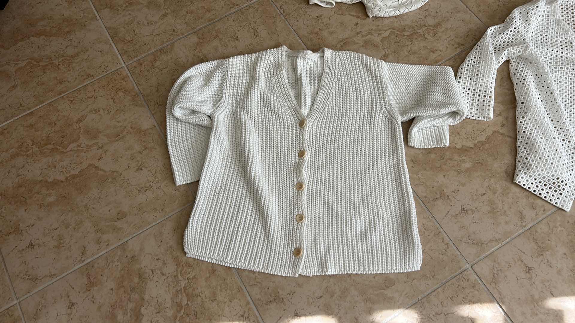 Photo 1 of 2 TOPS AND 1 BUTTON UP CARDIGAN SWEATER SIZE S/M