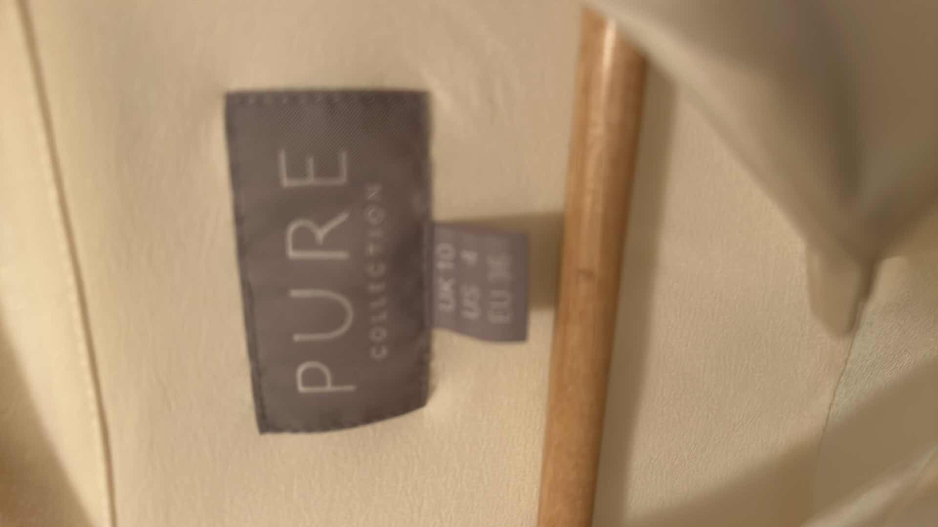 Photo 1 of ELEGANT IVORY SILK BUTTON DOWN BLOUSE FROM PURE COLLECTION SIZE 4