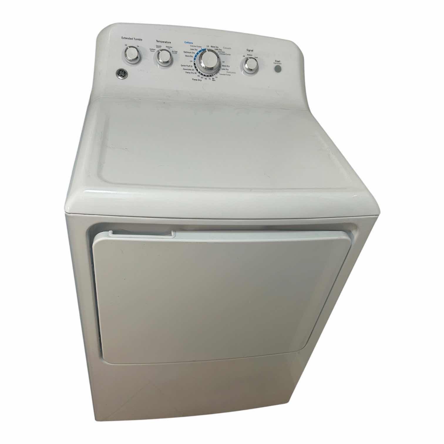 Photo 1 of WHITE GE ELECTRIC DRYER W 7.2 CU FT CAPACITY 27" X 29" H 44"