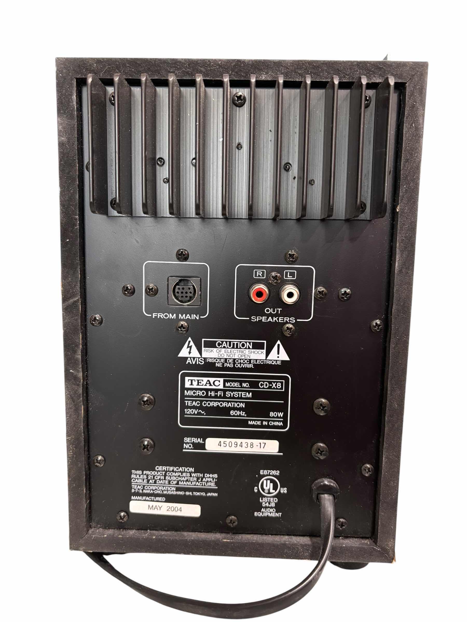 Photo 1 of TEAC MICRO HI FI STEREO AUDIO SYSTEM WITH MANUAL & REMOTE $225