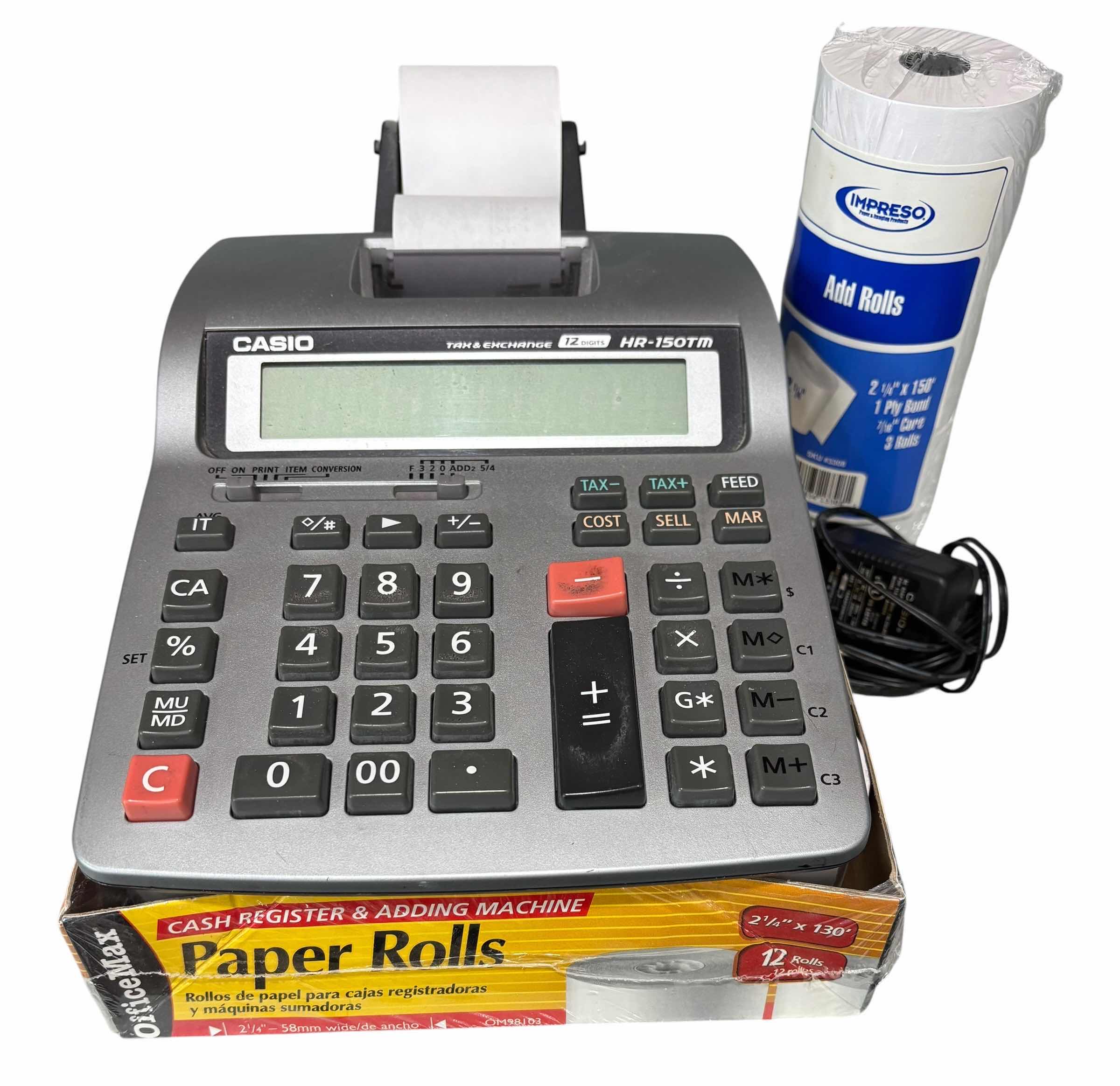Photo 1 of CASIO PRINTING CALCULATOR WITH PAPER ROLLS $65