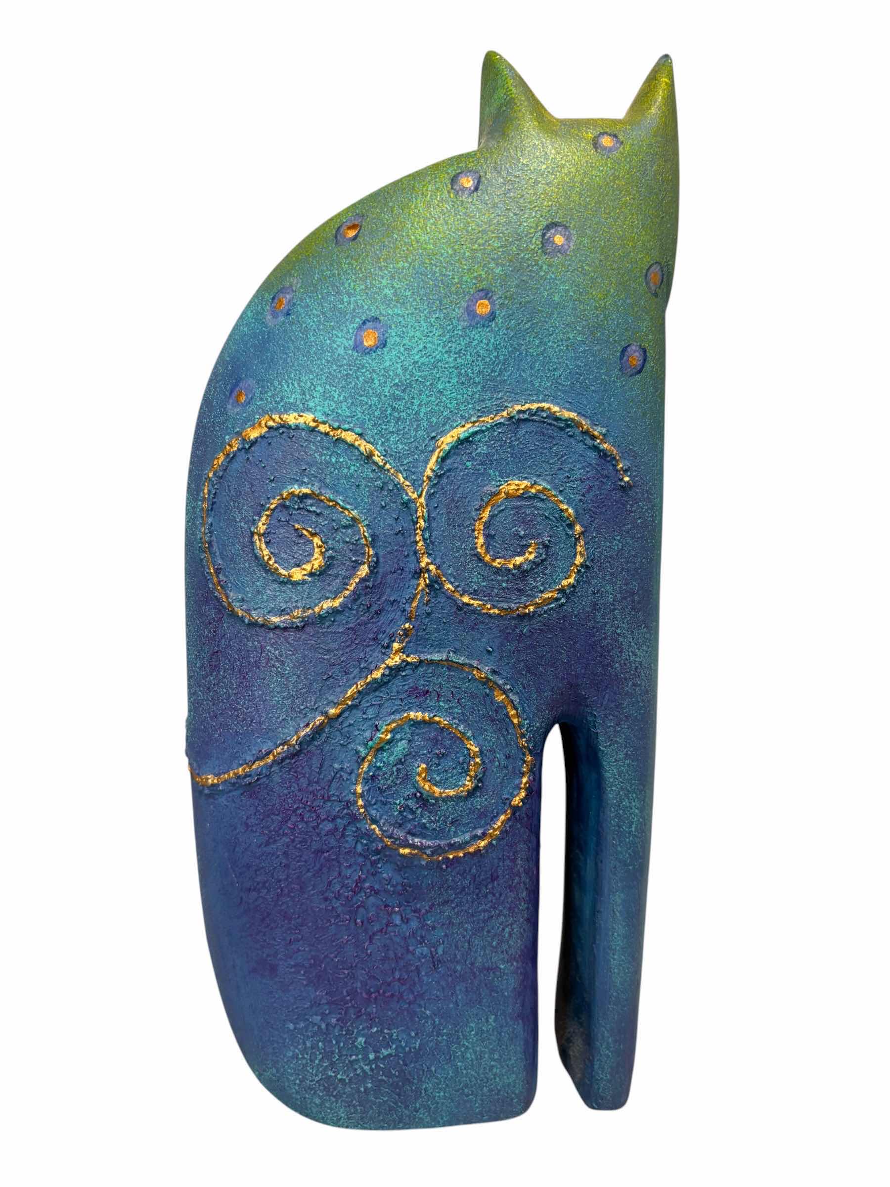 Photo 1 of 1999 LAUREL BURCH CERAMIC CAT SCULPTURE H8” $60
