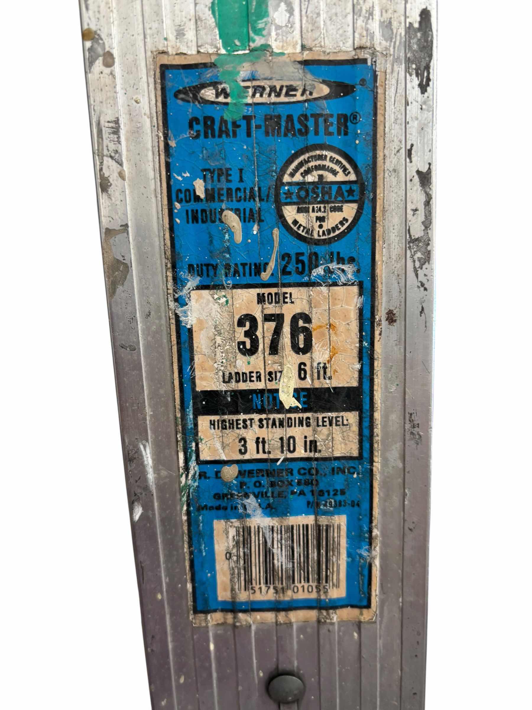 Photo 1 of WERNER 6’ STEPLADDER