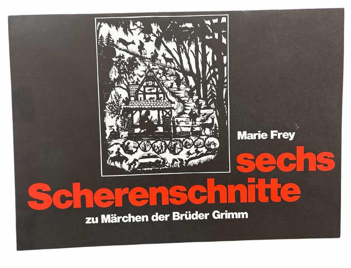 Photo 1 of MARIE FREY “SECHS SCHERENSCHNITTE ZU MÄRCHEN DER BRÜDER GRIMM” GERMAN PAPER CUT PORTFOLIO 16”X12” $125