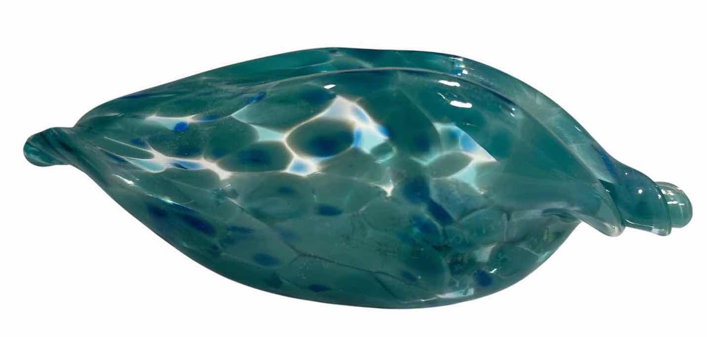 Photo 1 of HAND-BLOWN ART GLASS SEASHELL DECORATIVE BOWL