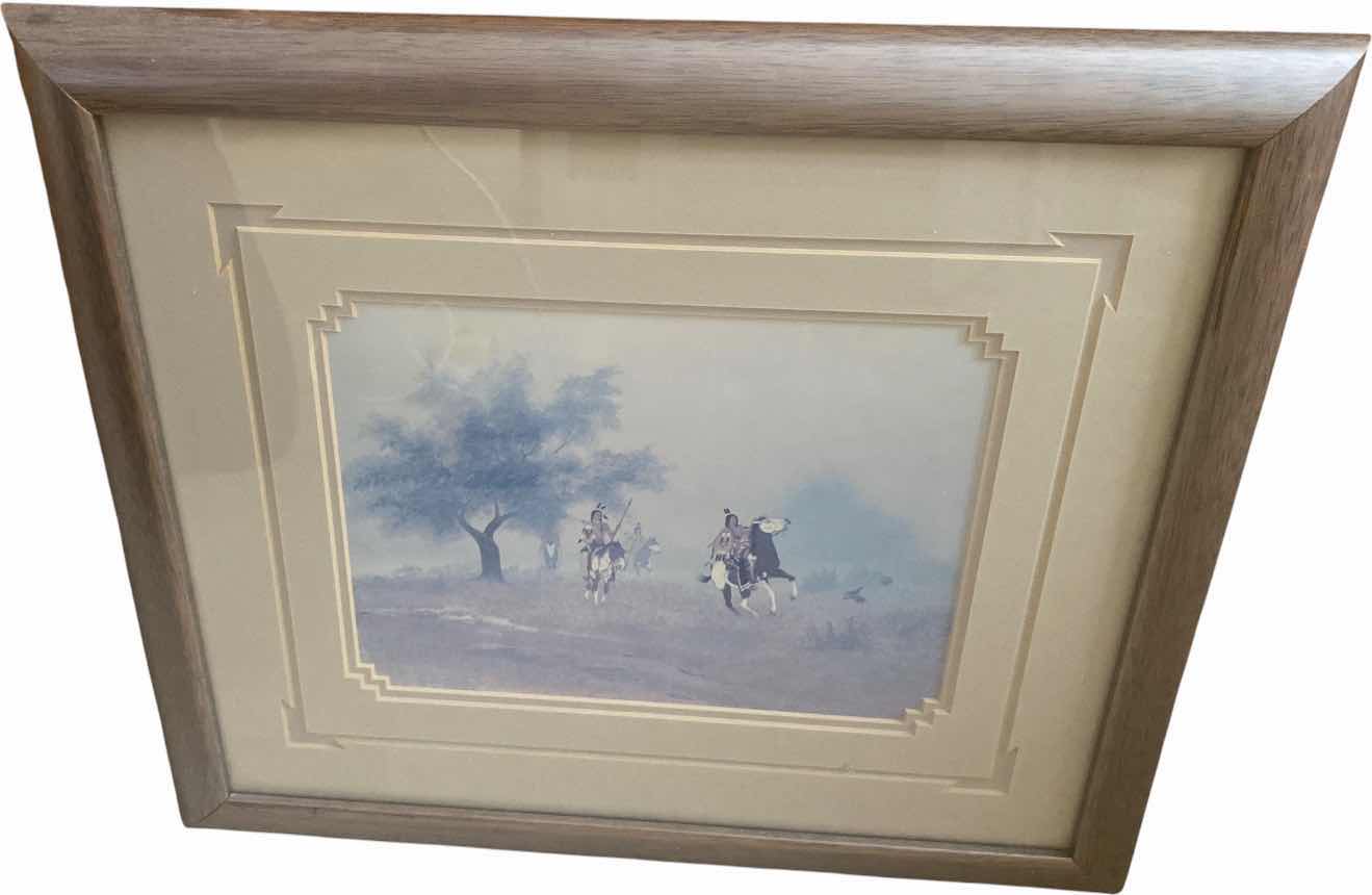 Photo 1 of $150 FRAMED WATERCOLOR PRINT ”BREAKING THE MORNING SILENCE” BY PALADINE ROYE 18“ X 16“