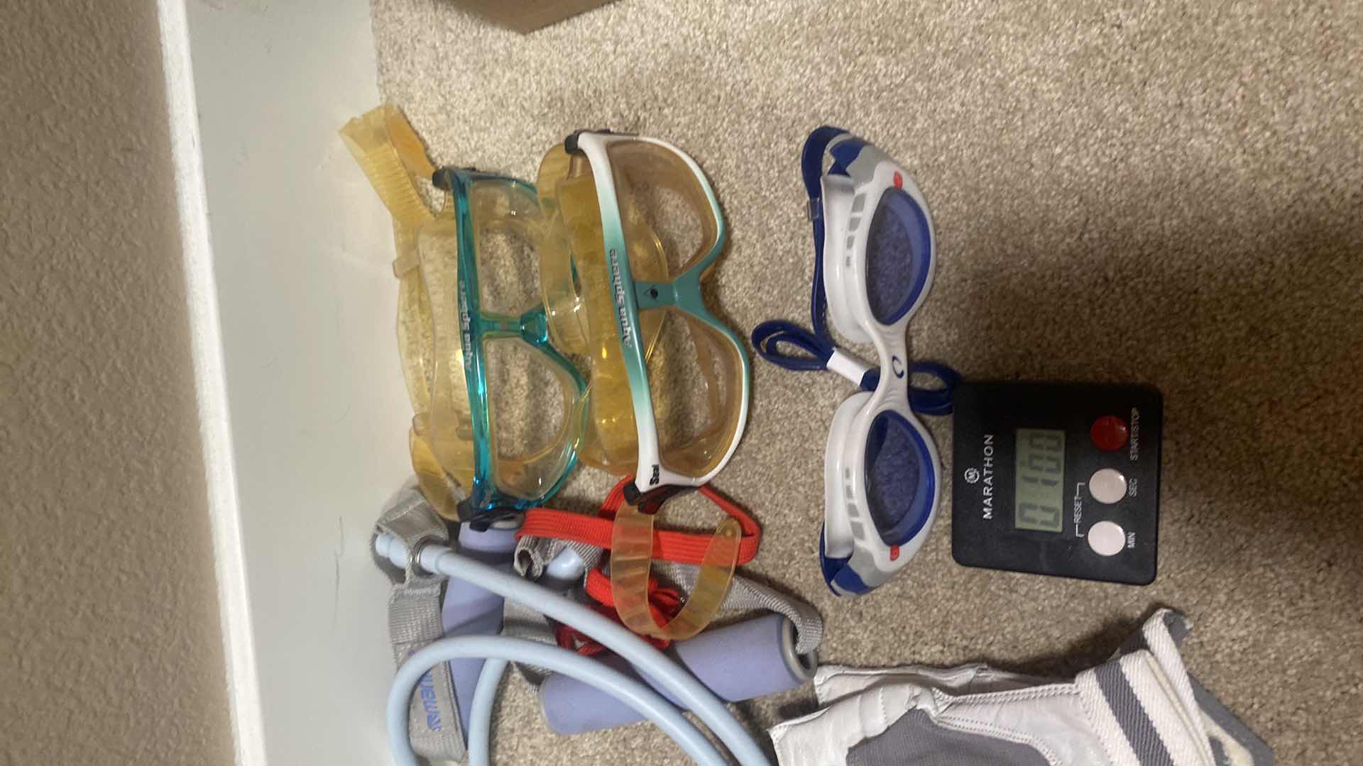 Photo 1 of FITNESS ITEMS-POSTURE BRACE WEIGHTS GLOVES & GOGGLES