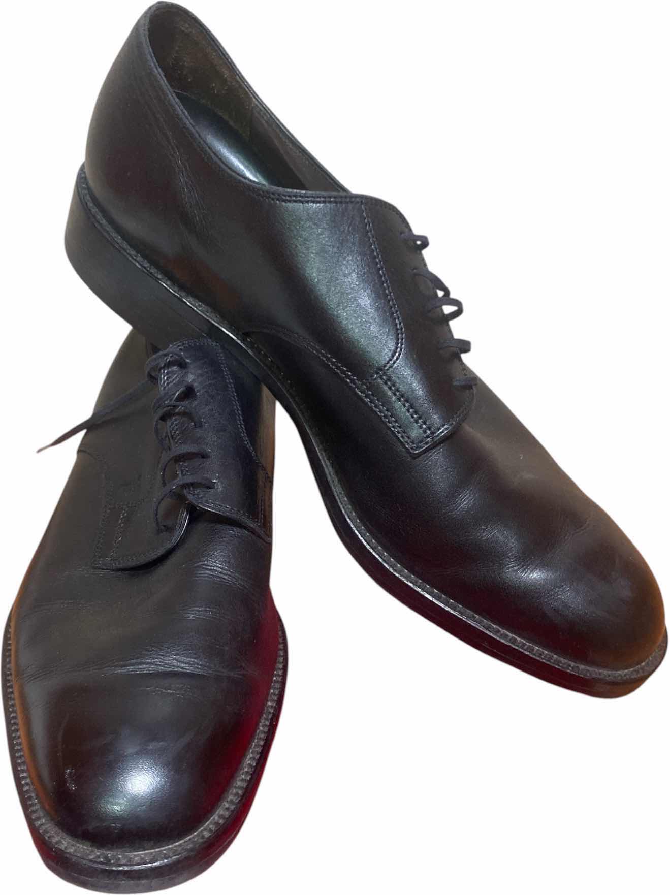 Photo 1 of $600 BLACK LEATHER LEATHER OXFORD DRESS SHOE SIZE 11 ORIGINAL $1095