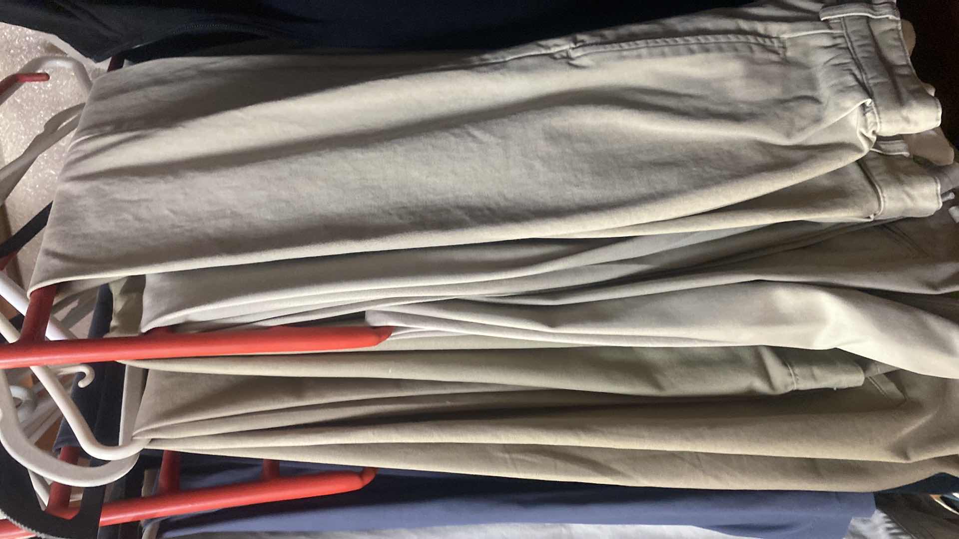 Photo 1 of MEN’S CLOTHING, PANTS AND LIGHTWEIGHT JACKETS SIZE  MEDIUM AND LARGE & 36 x 34