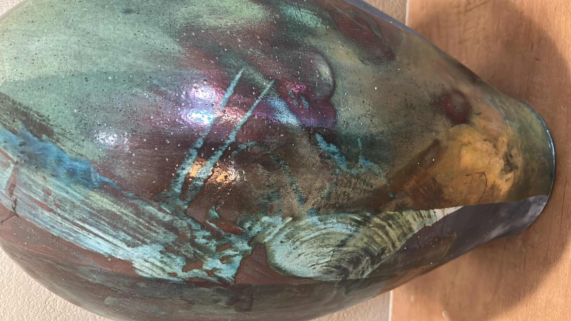 Photo 1 of LARGE METAL VASE H 32"