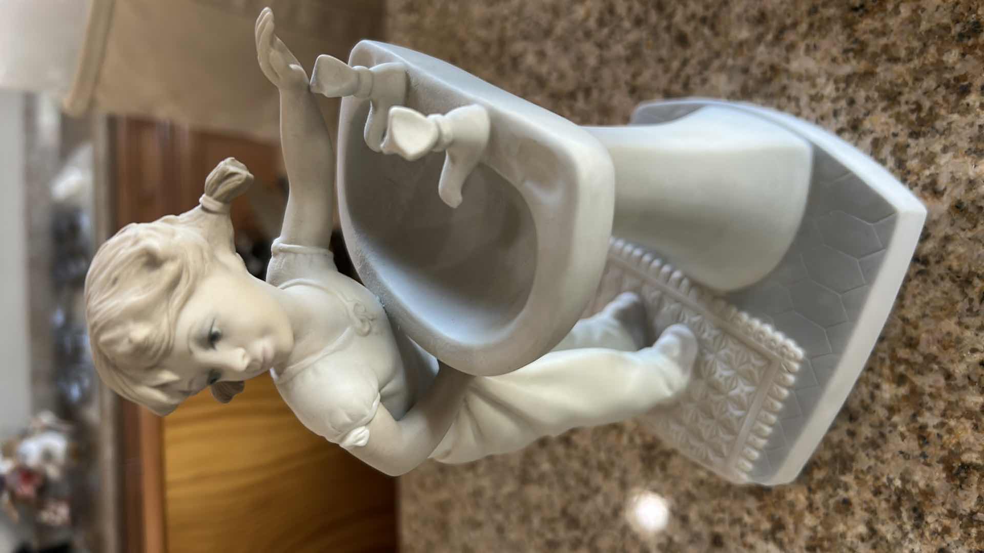 Photo 1 of LLADRO  PORCELAIN FIGURE "CLEAN UP TIME" H 8" $130