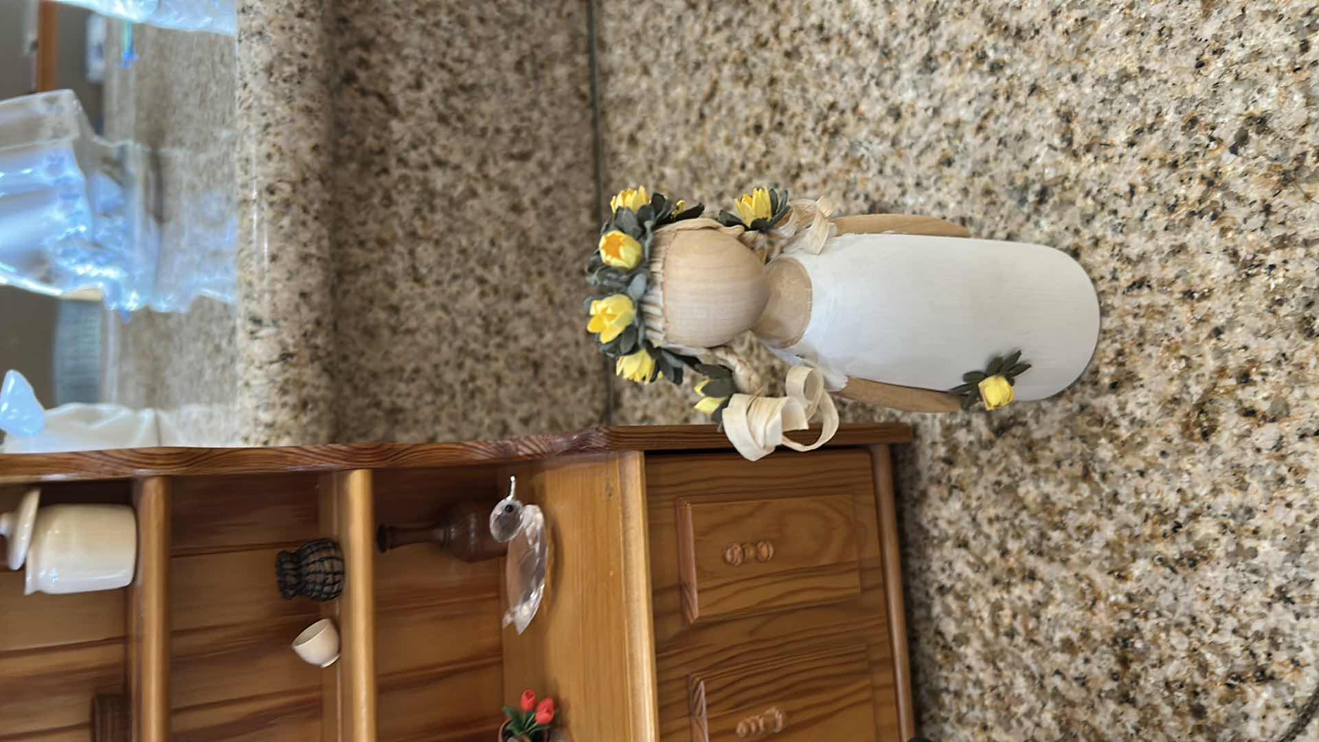 Photo 1 of SCALE MINIATURE CUPBOARD& HANDMADE FOLK ART DOLL