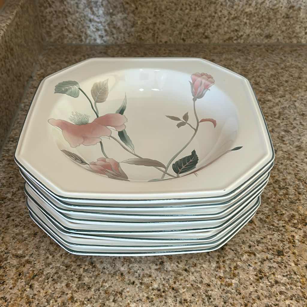 Photo 1 of 8- MIKASA CONTINENTAL SILK FLOWERS RIM SOUP BOWLS
