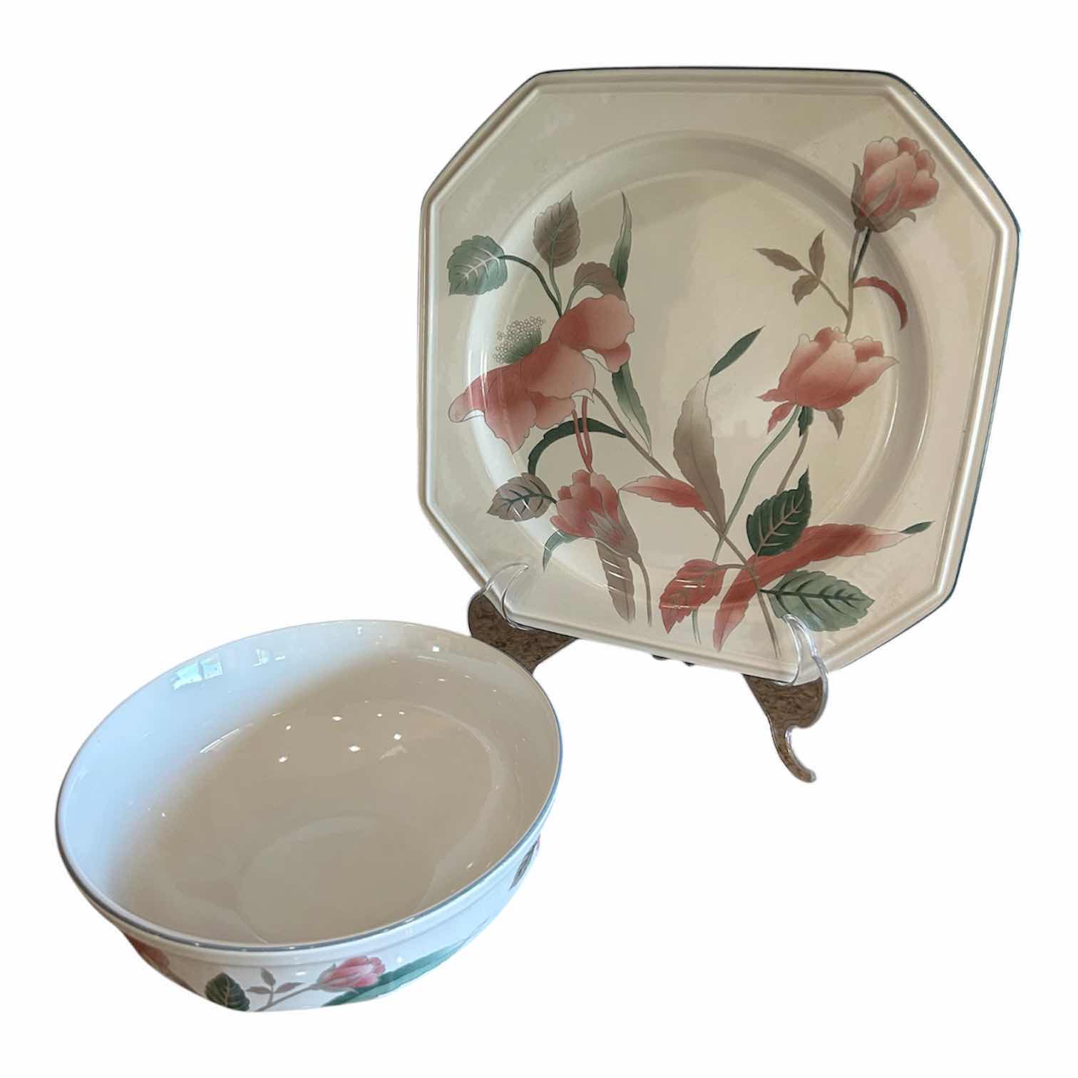 Photo 1 of MIKASA CONTINENTAL SILK FLOWERS PLATTER VEGETABLE BOWL