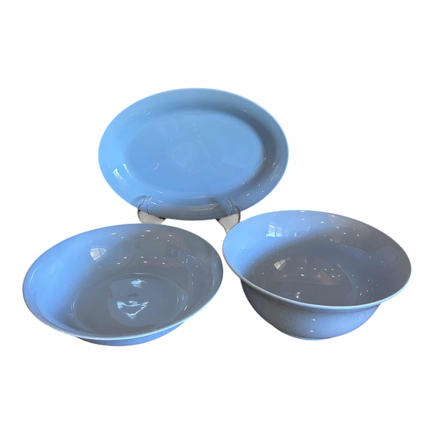 Photo 1 of DANSK BLUE PLATTER 2 SERVICE BOWLS