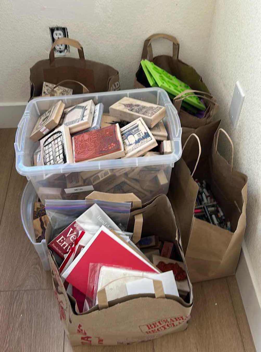 Photo 1 of CONTENTS OF BAGS AND TOTES CRAFTING STAMPS