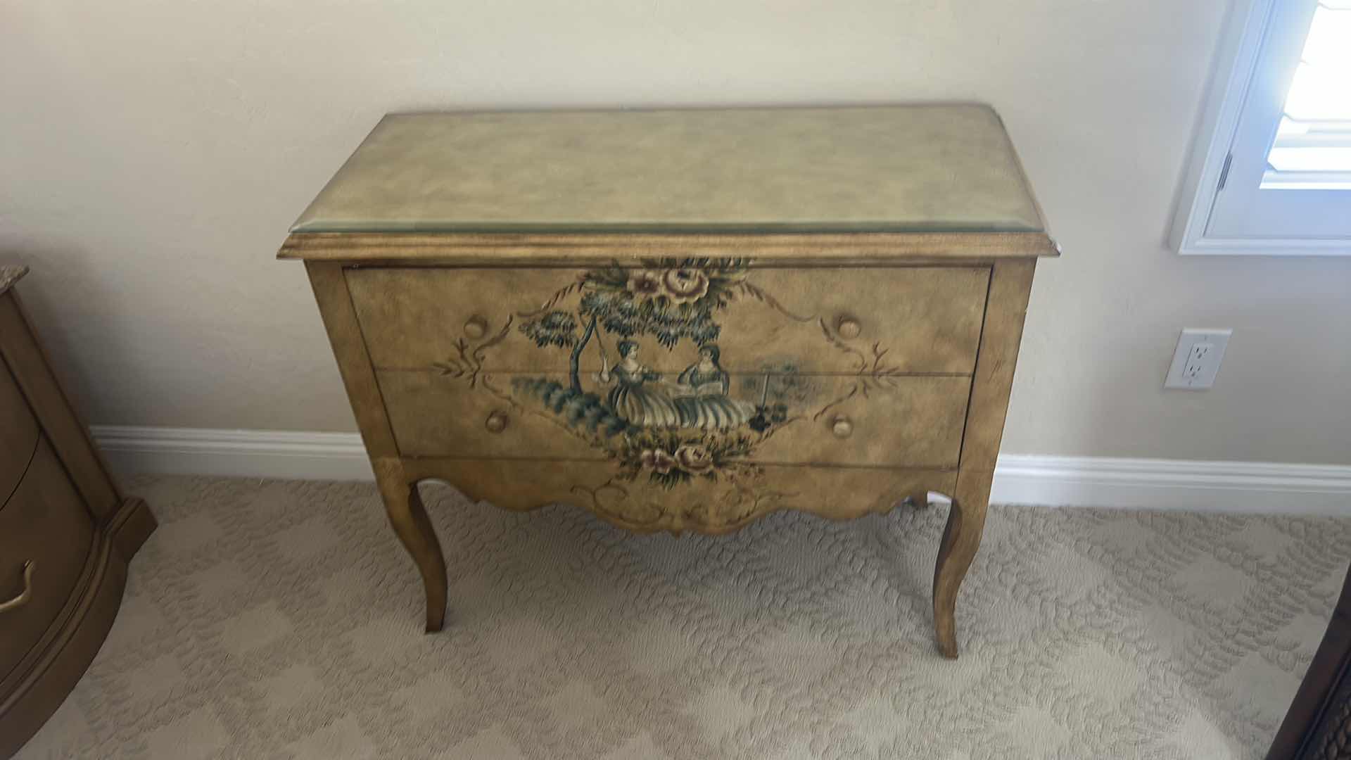 Photo 1 of AA IMPORTING HAND-PAINTED FRENCH LOUIS XV STYLE ACCENT PASTORAL SCENE CHEST COMMODE 38 1/2“ x 16“ x H32“