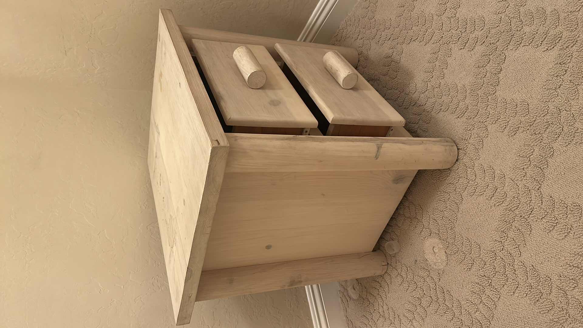 Photo 1 of KNOTTY PINE 2 DRAWER END TABLE/NIGHTSTAND 25“ x 24”  H24“