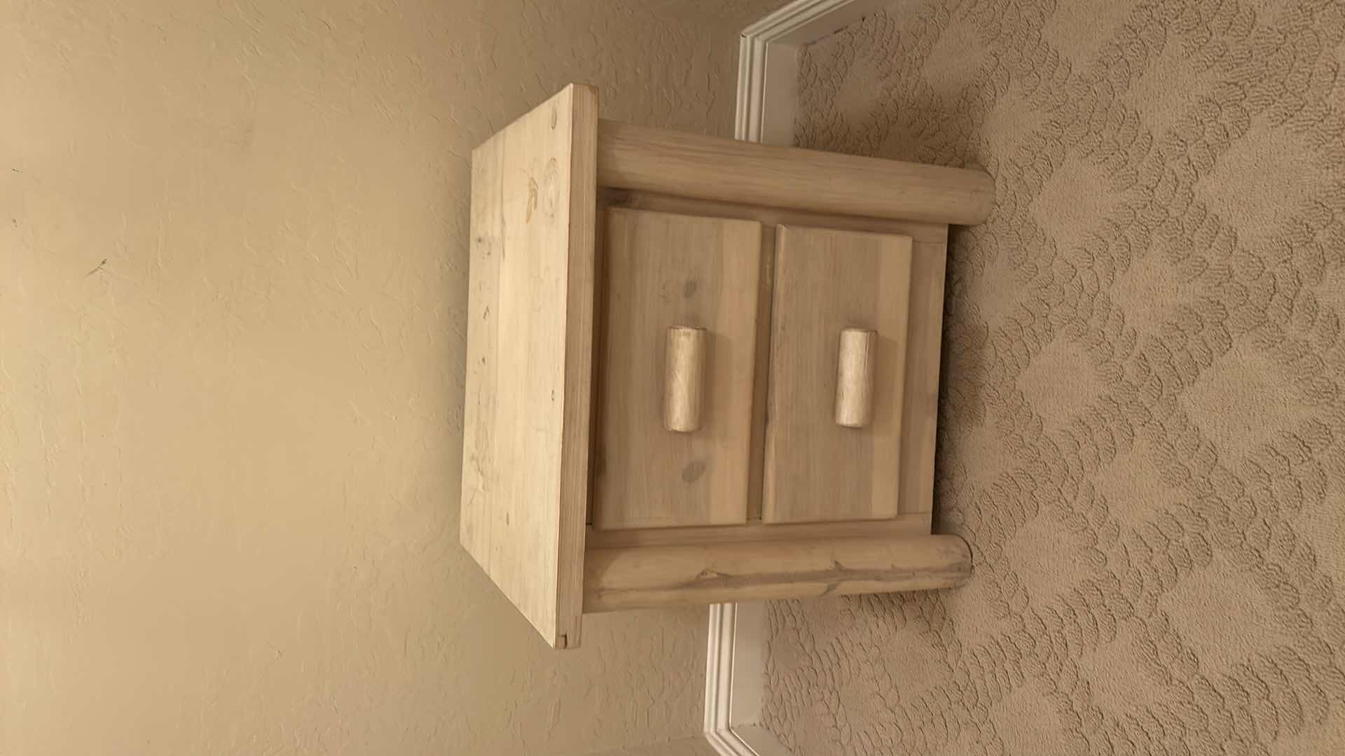 Photo 1 of KNOTTY PINE 2 DRAWER END TABLE/NIGHTSTAND 25“ x 24”  H24“