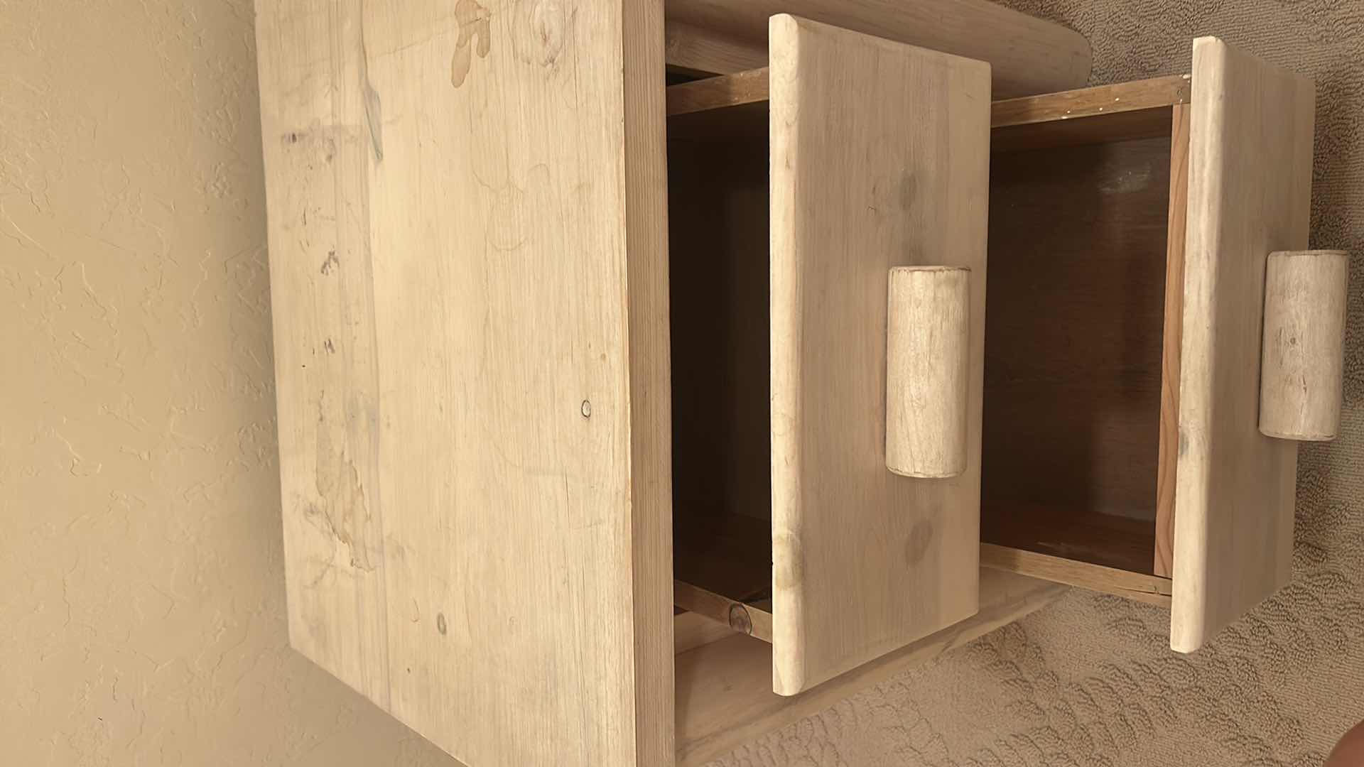 Photo 1 of KNOTTY PINE 2 DRAWER END TABLE/NIGHTSTAND 25“ x 24”  H24“