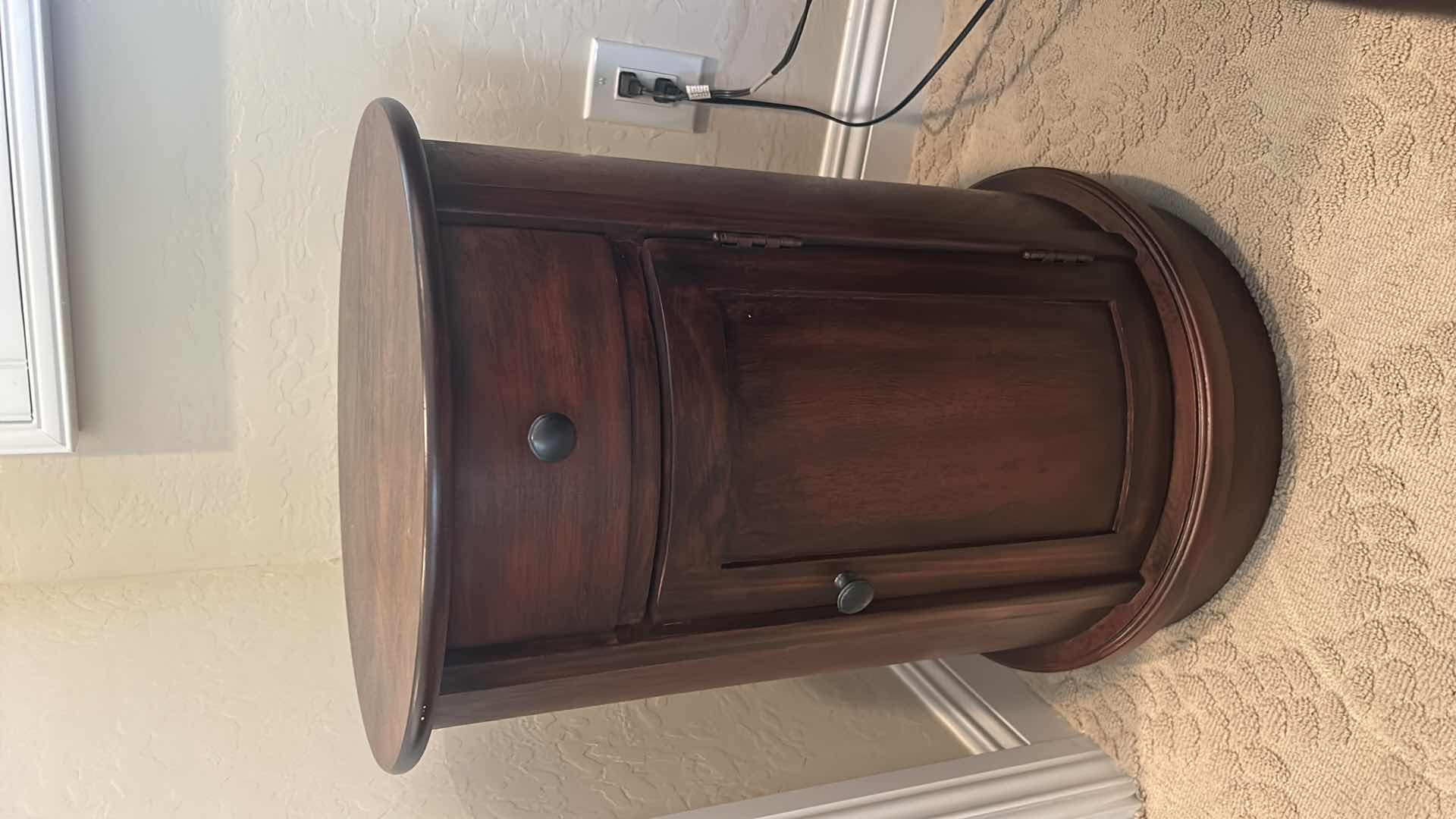 Photo 1 of CHERRYWOOD ROUND ACCENT TABLE 18“ x H26“
