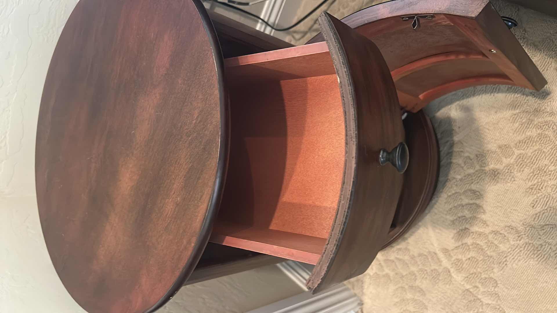 Photo 1 of CHERRYWOOD ROUND ACCENT TABLE 18“ x H26“